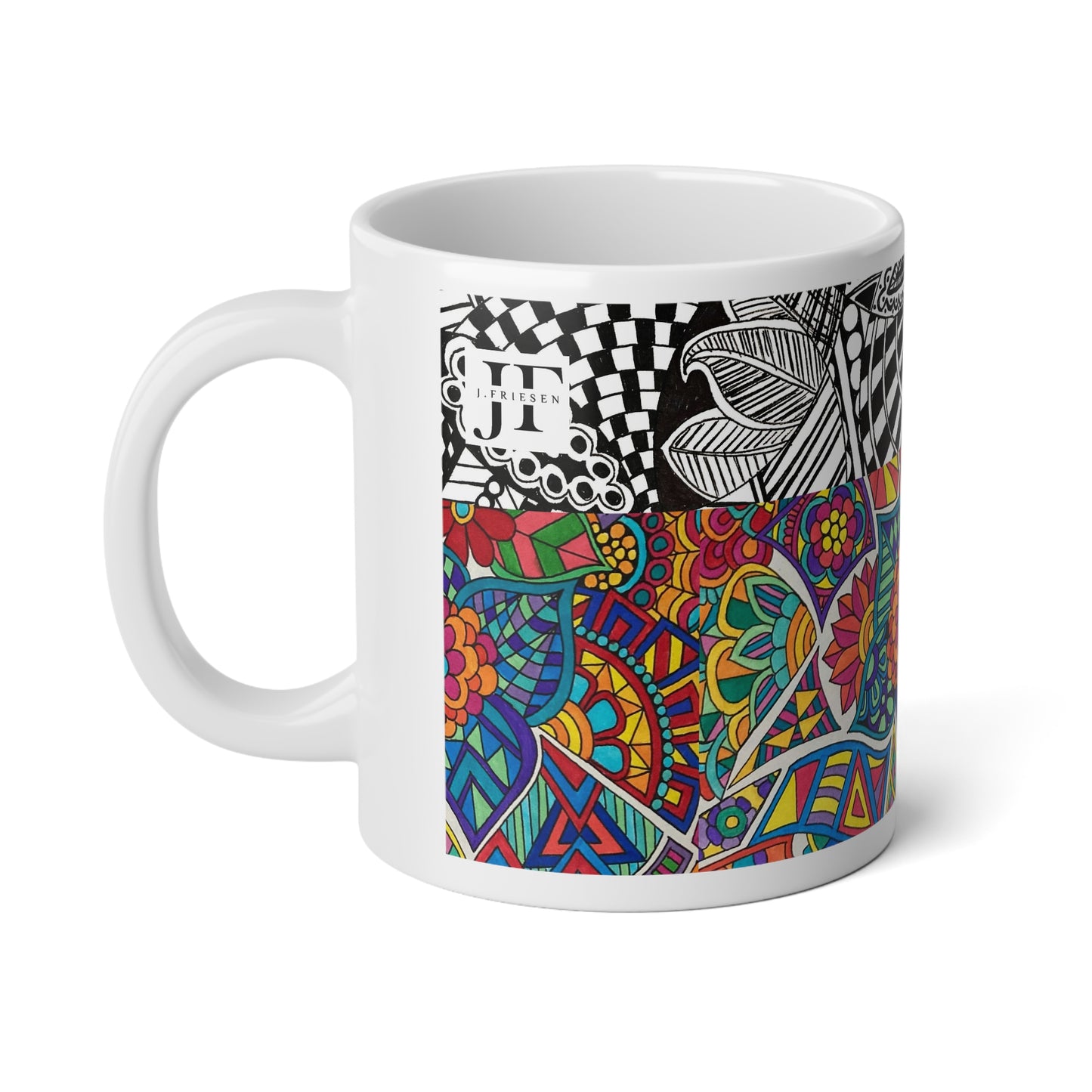 Jumbo Mug, 20oz (B&W Meet Colour)