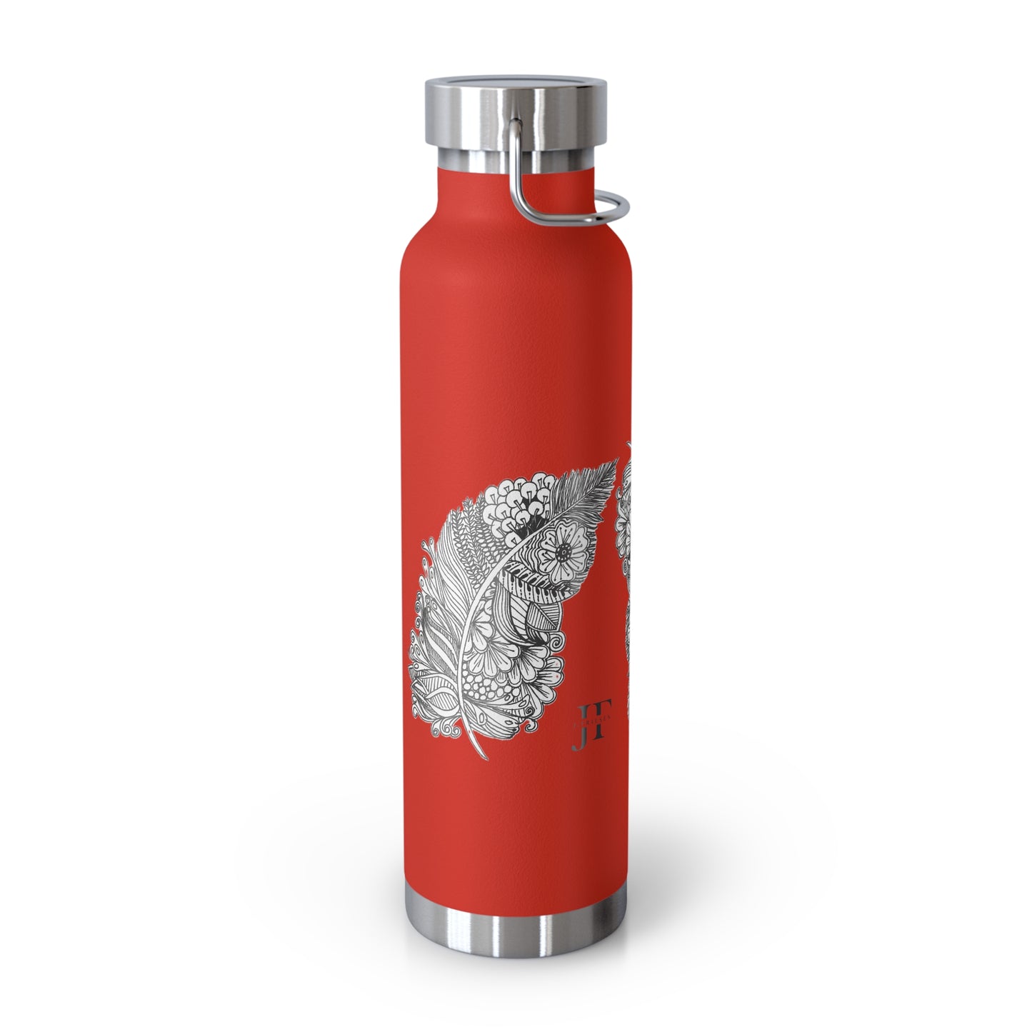 Copper Vacuum Insulated Bottle, 22oz (Feathers)