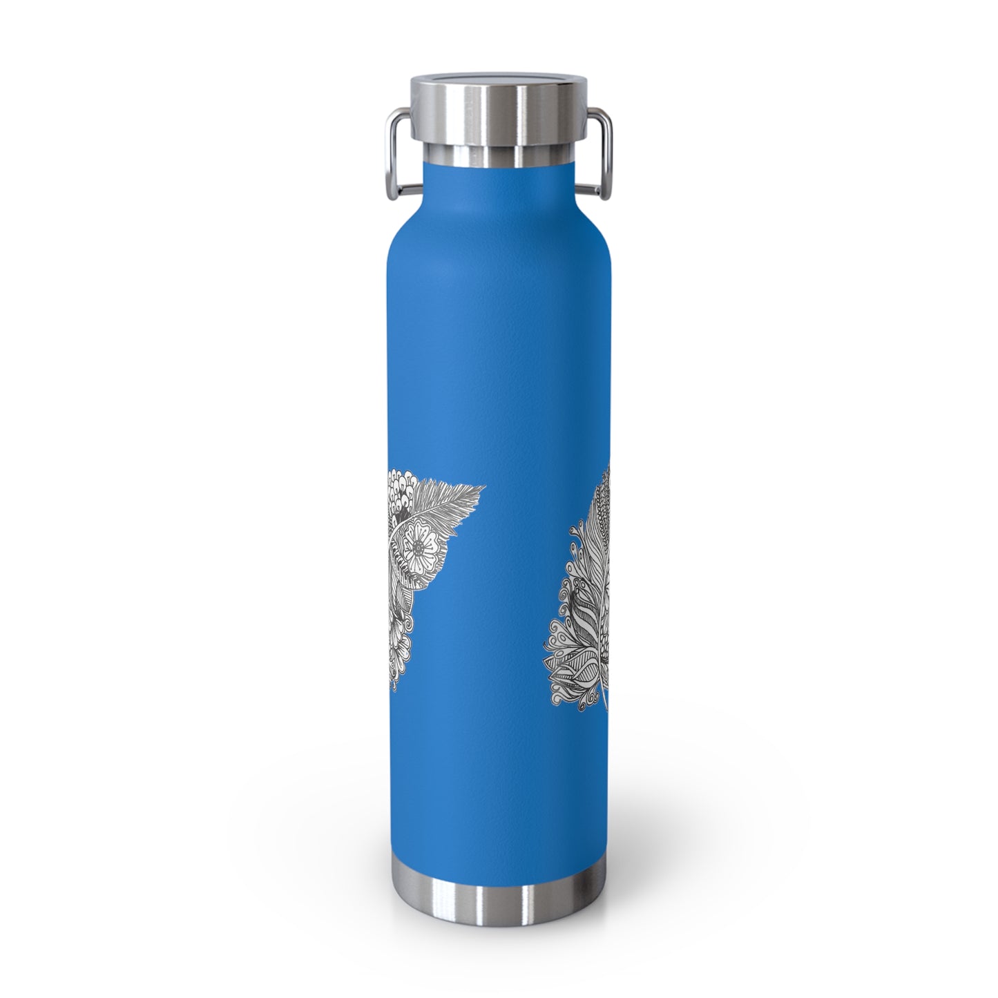 Copper Vacuum Insulated Bottle, 22oz (Feathers)