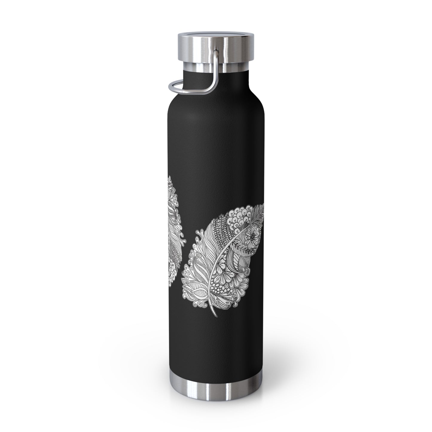 Copper Vacuum Insulated Bottle, 22oz (Feathers)
