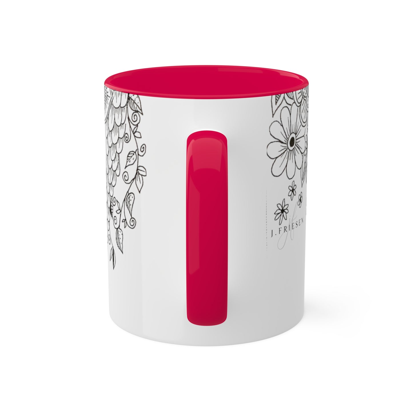 Colorful Flower Mugs, 11oz