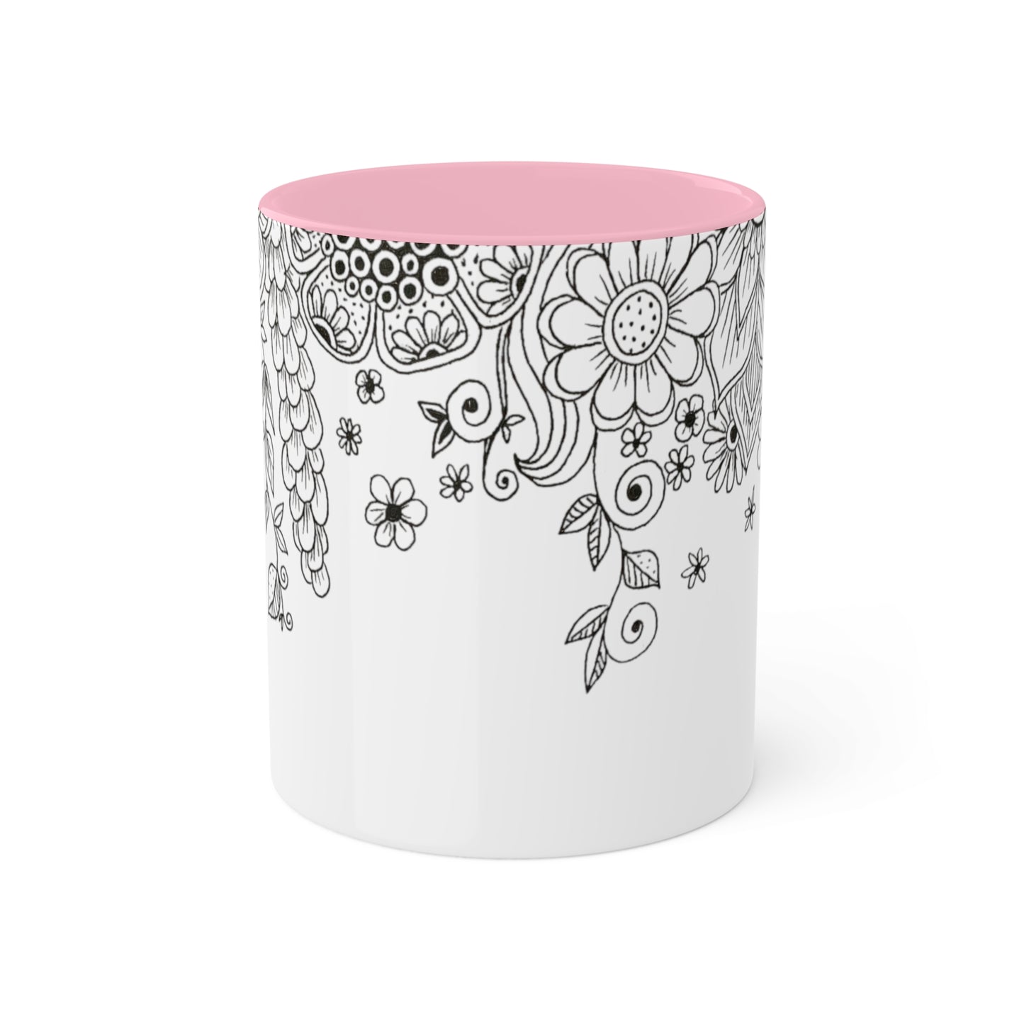 Colorful Flower Mugs, 11oz