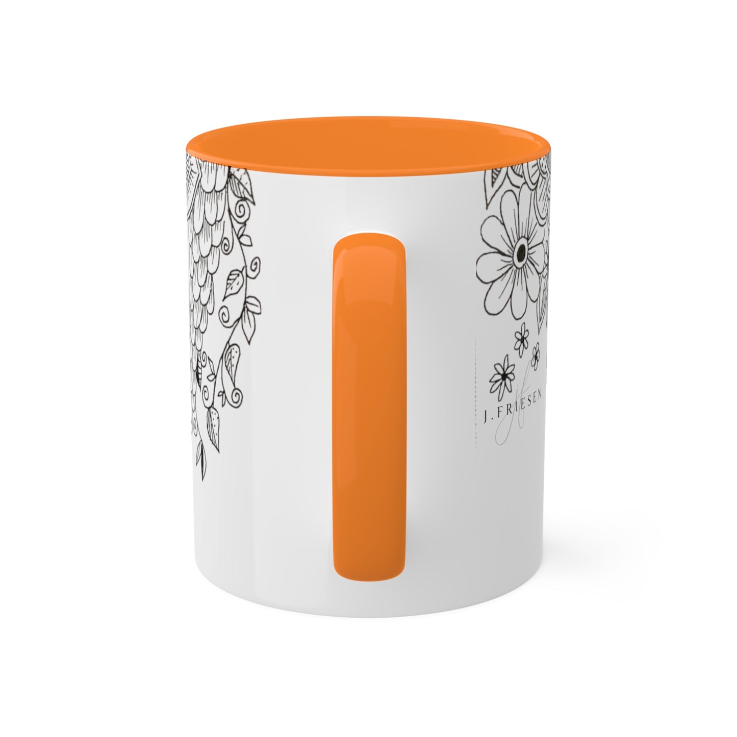 Colorful Flower Mugs, 11oz