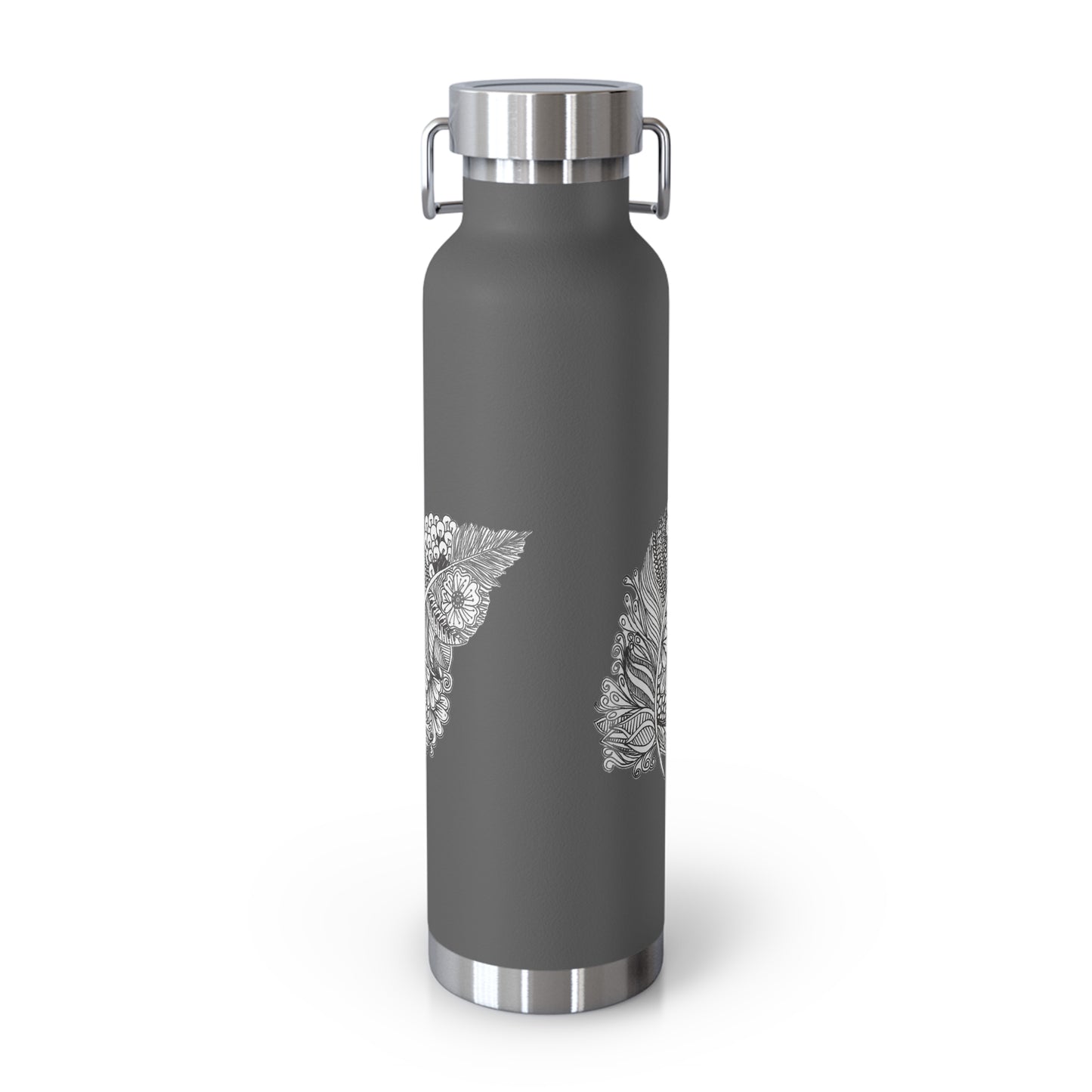 Copper Vacuum Insulated Bottle, 22oz (Feathers)