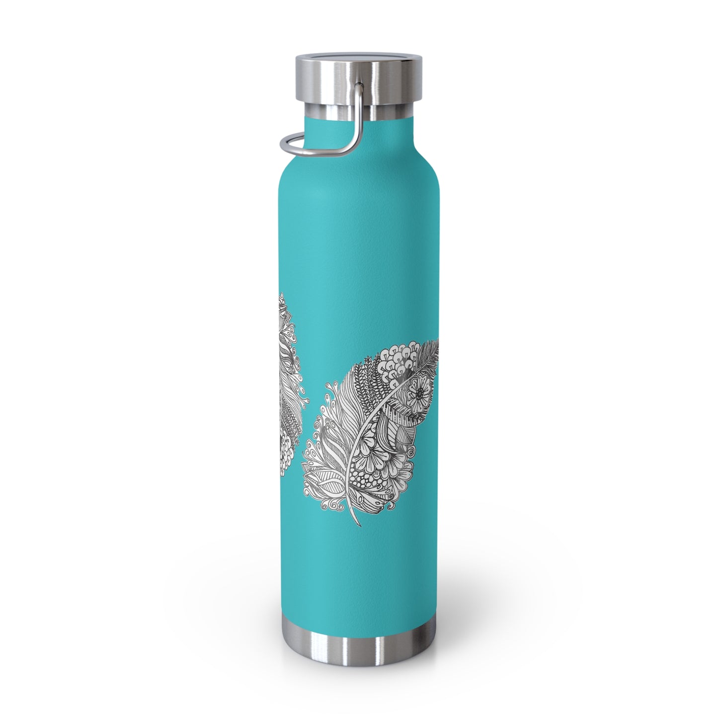 Copper Vacuum Insulated Bottle, 22oz (Feathers)