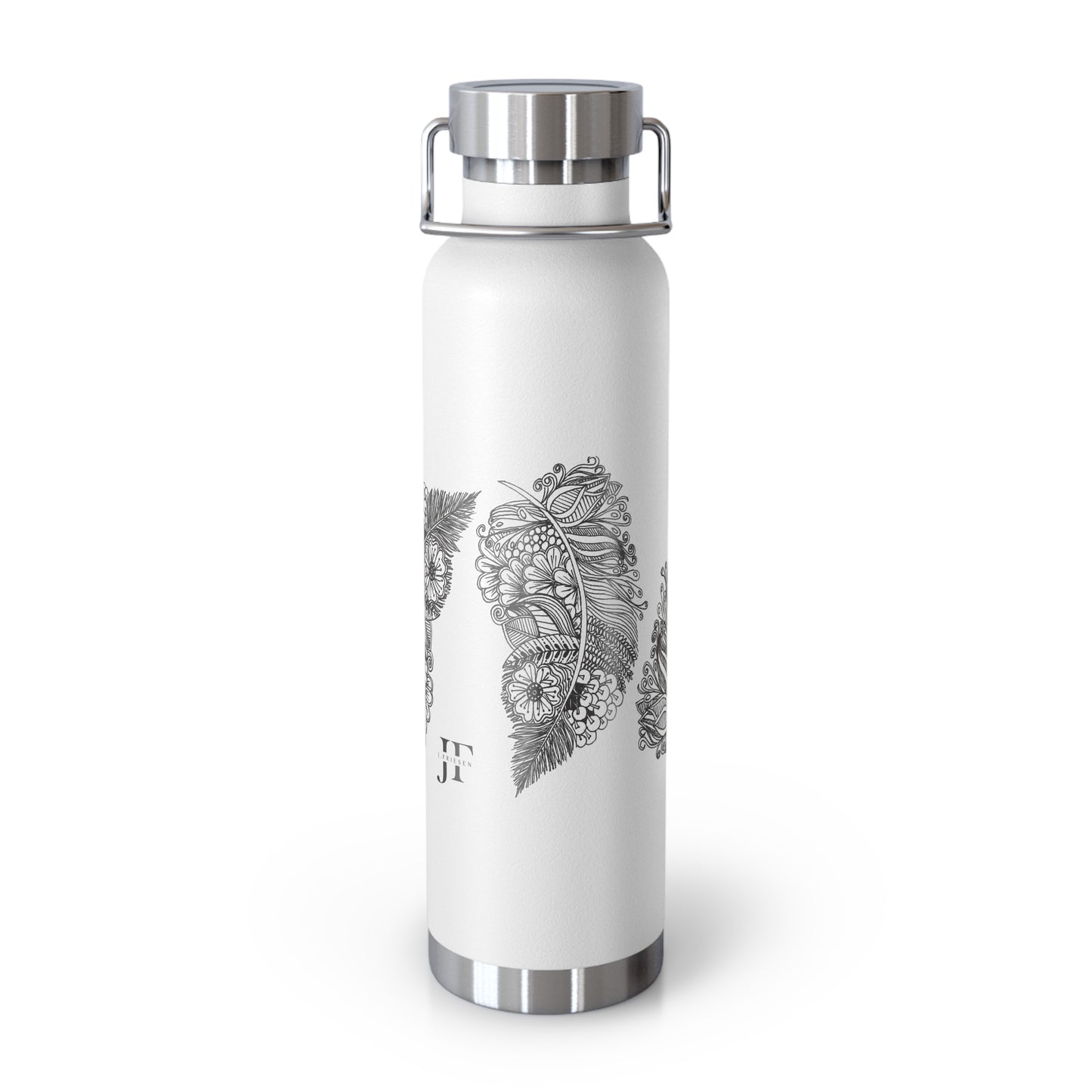 Copper Vacuum Insulated Bottle, 22oz (Feathers)