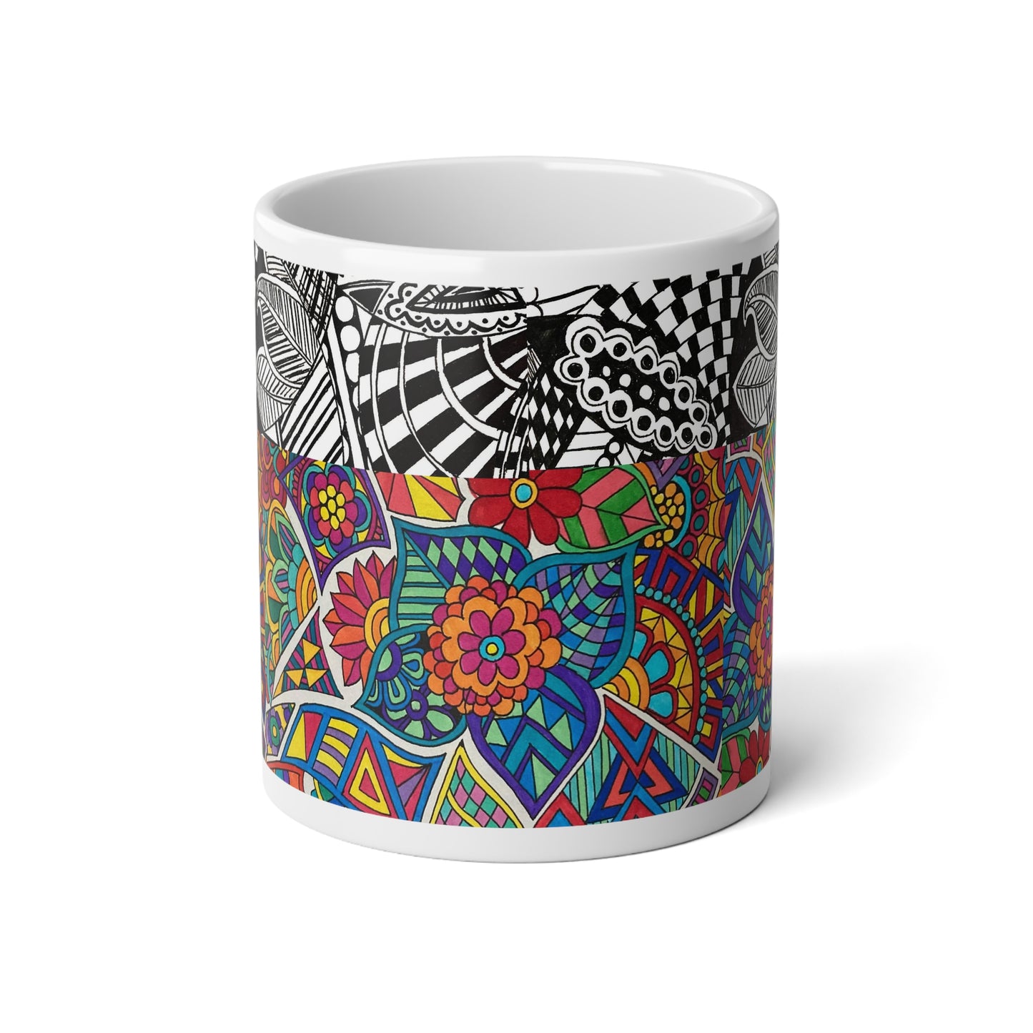 Jumbo Mug, 20oz (B&W Meet Colour)