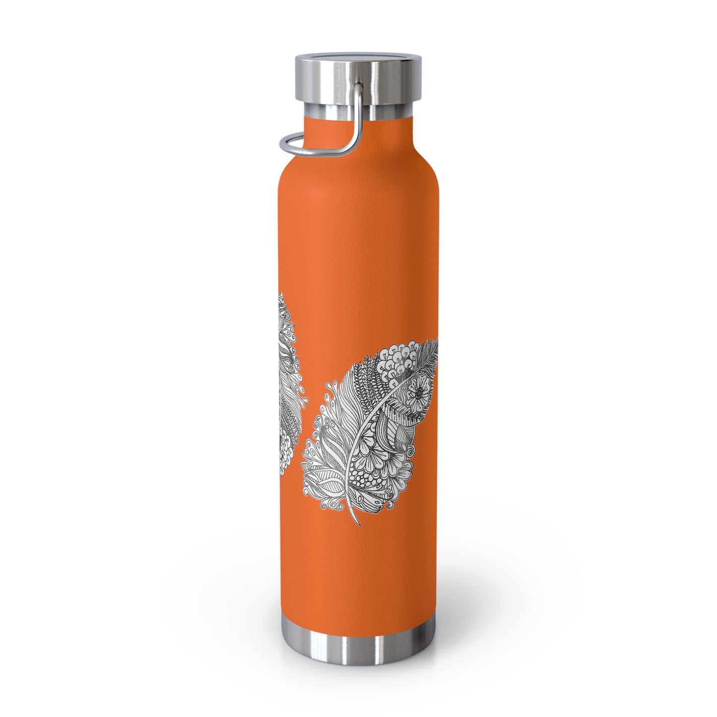 Copper Vacuum Insulated Bottle, 22oz (Feathers)