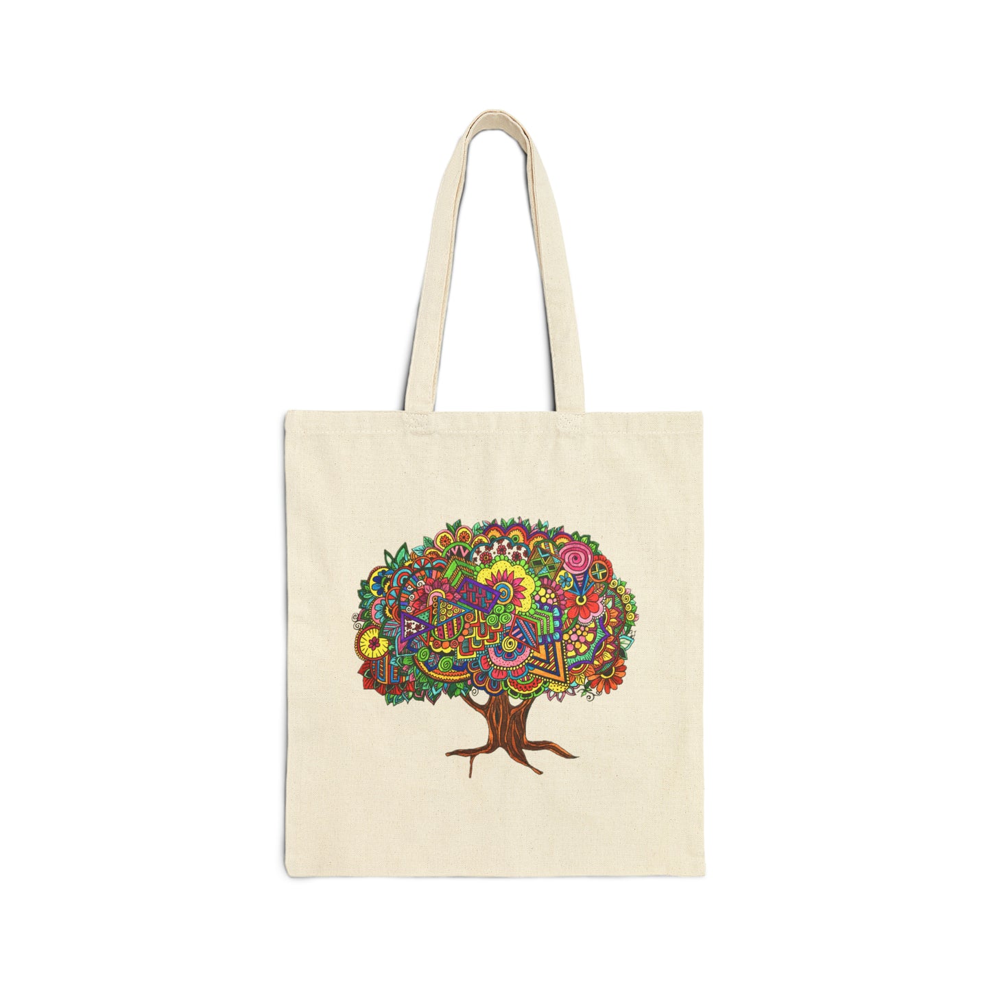 Cotton Canvas Tote Bag (Colourful Tree)