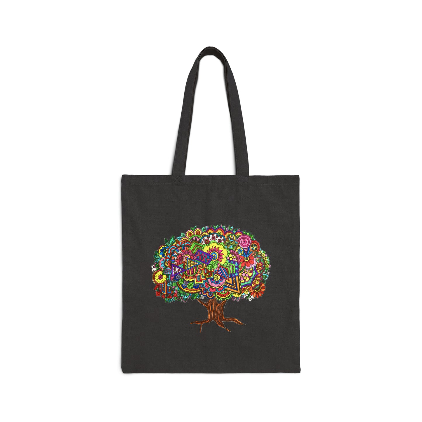 Cotton Canvas Tote Bag (Colourful Tree)