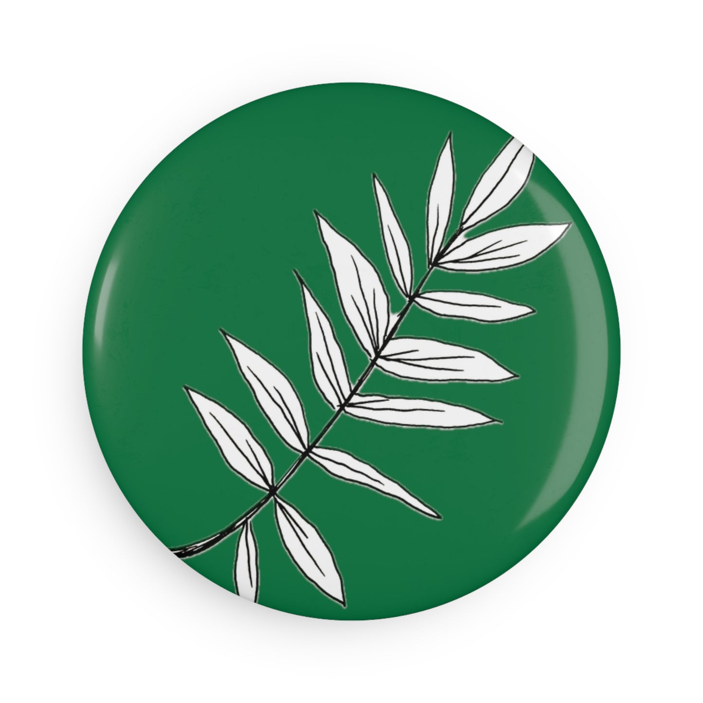 Button Magnet (Green Fern)