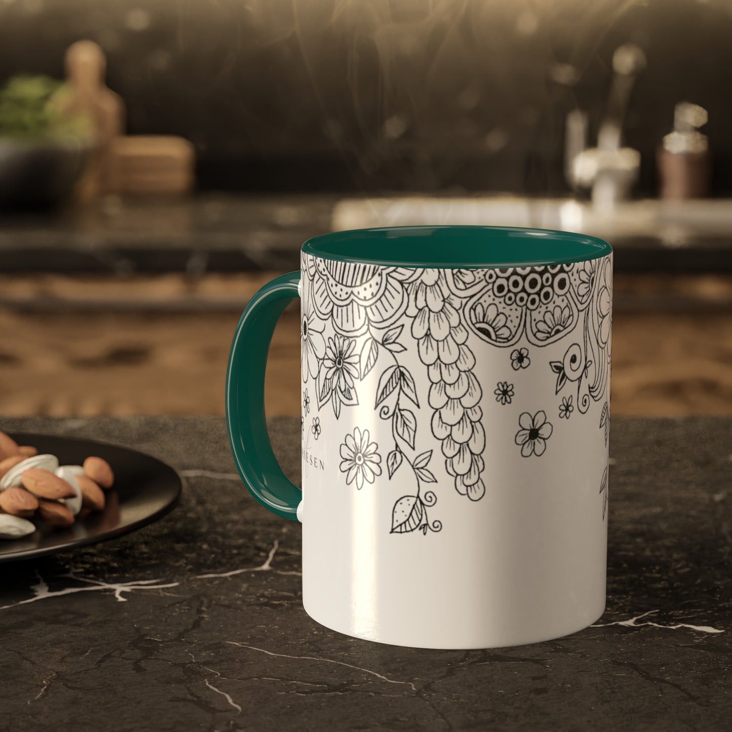 Colorful Flower Mugs, 11oz