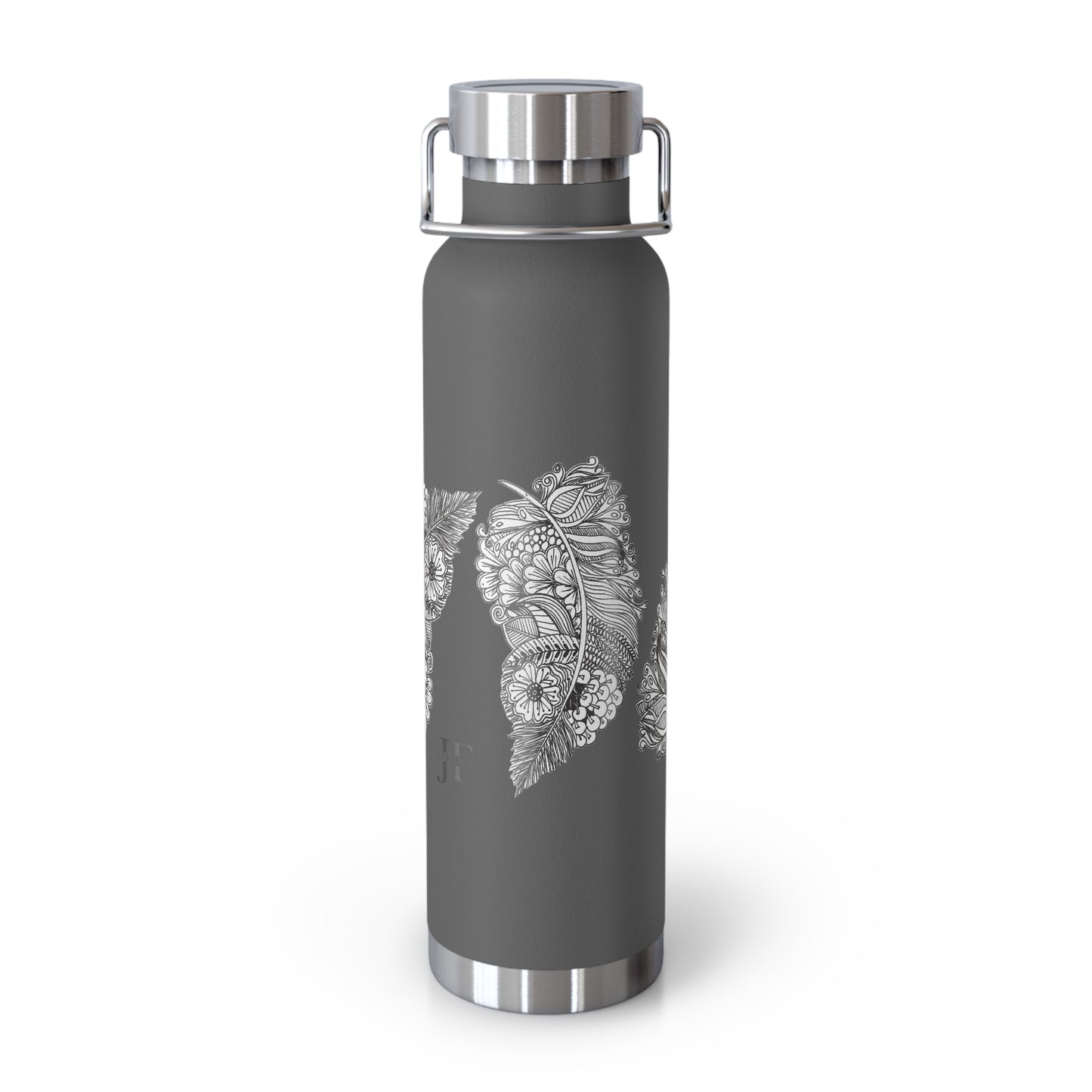 Copper Vacuum Insulated Bottle, 22oz (Feathers)