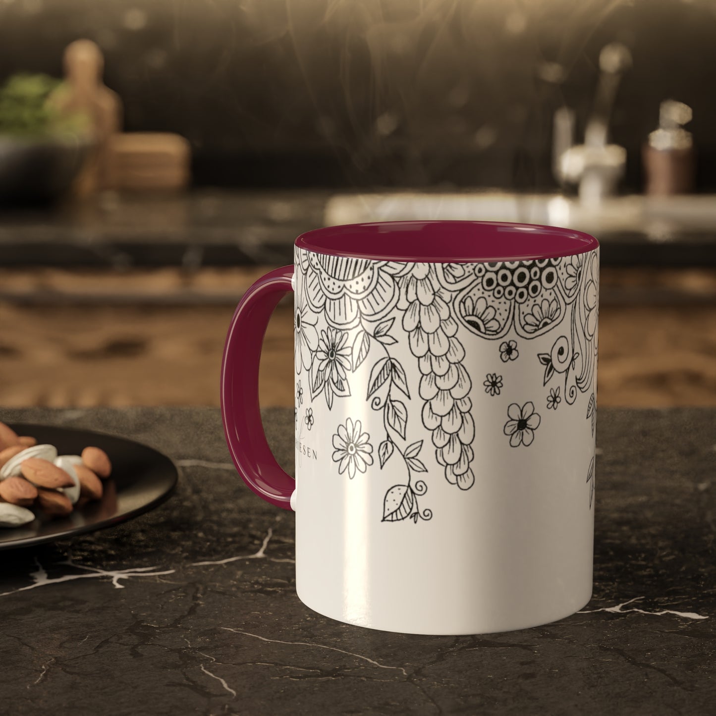 Colorful Flower Mugs, 11oz
