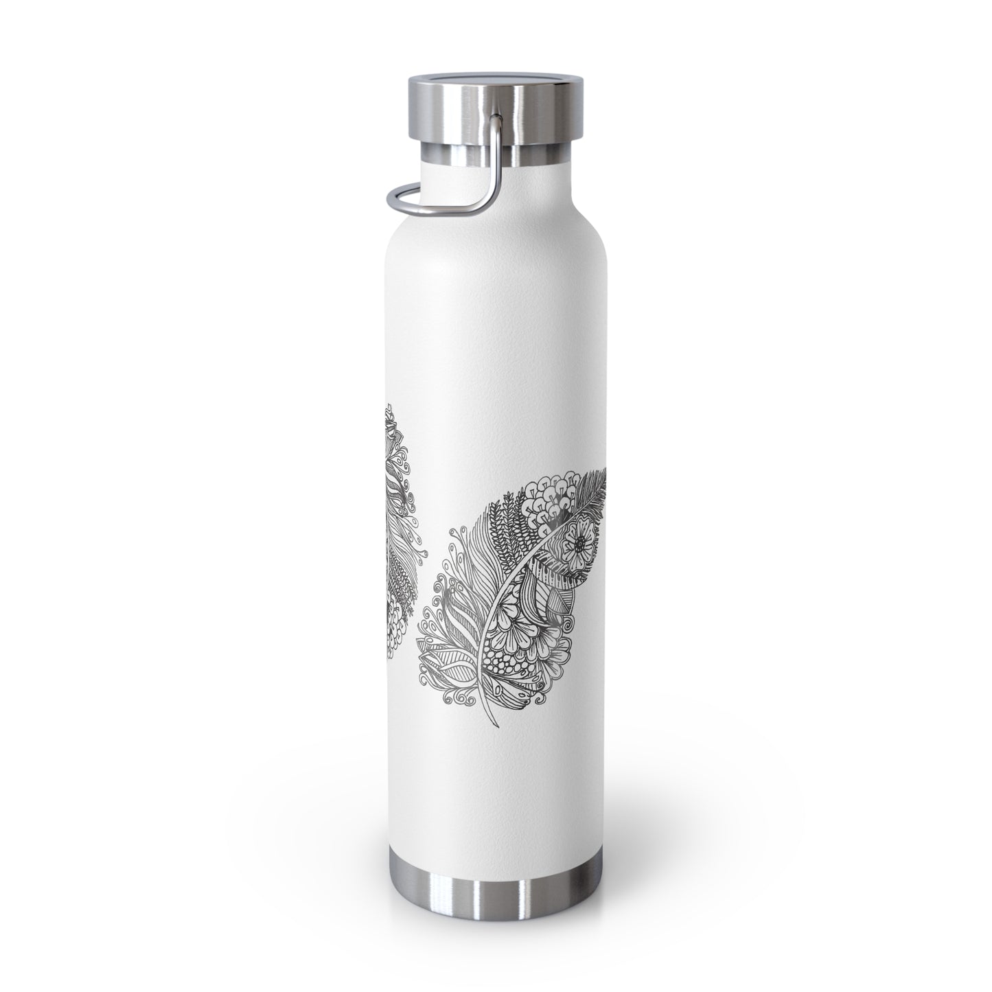 Copper Vacuum Insulated Bottle, 22oz (Feathers)