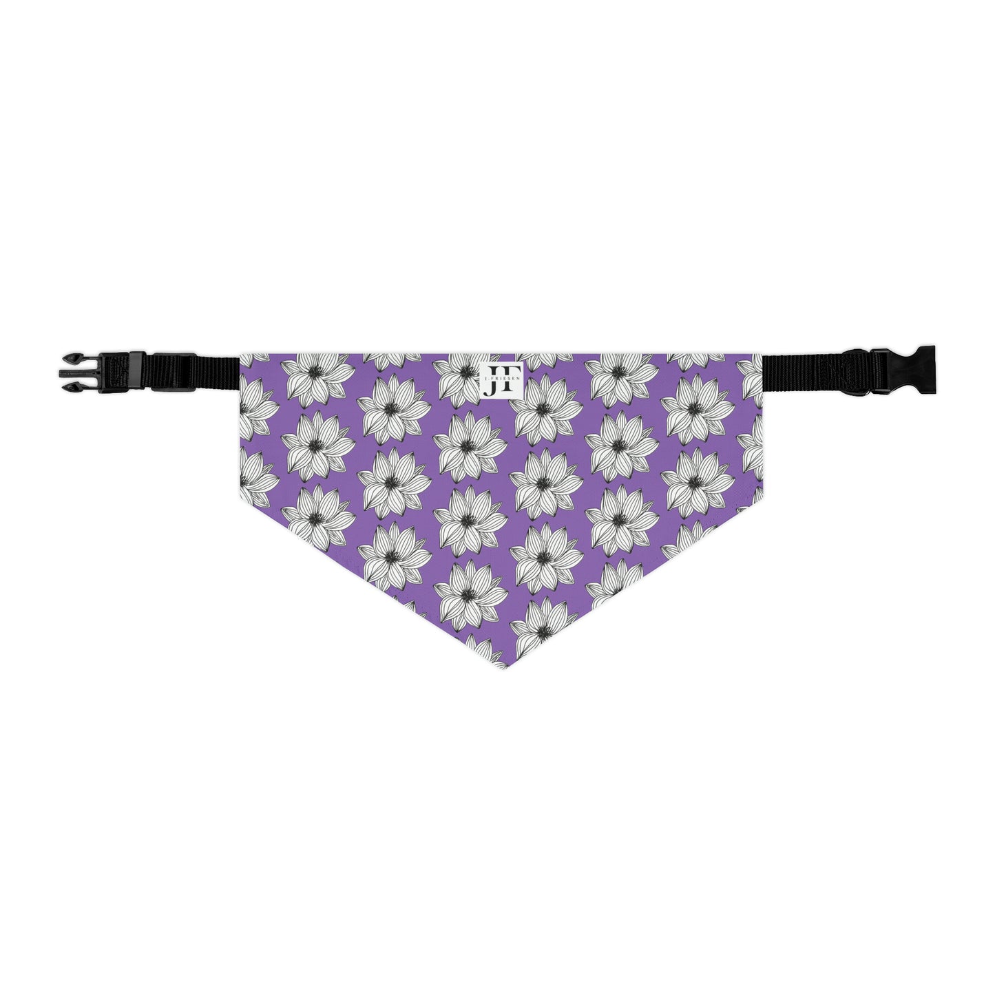 Pet Bandana Collar (Purple Flower)