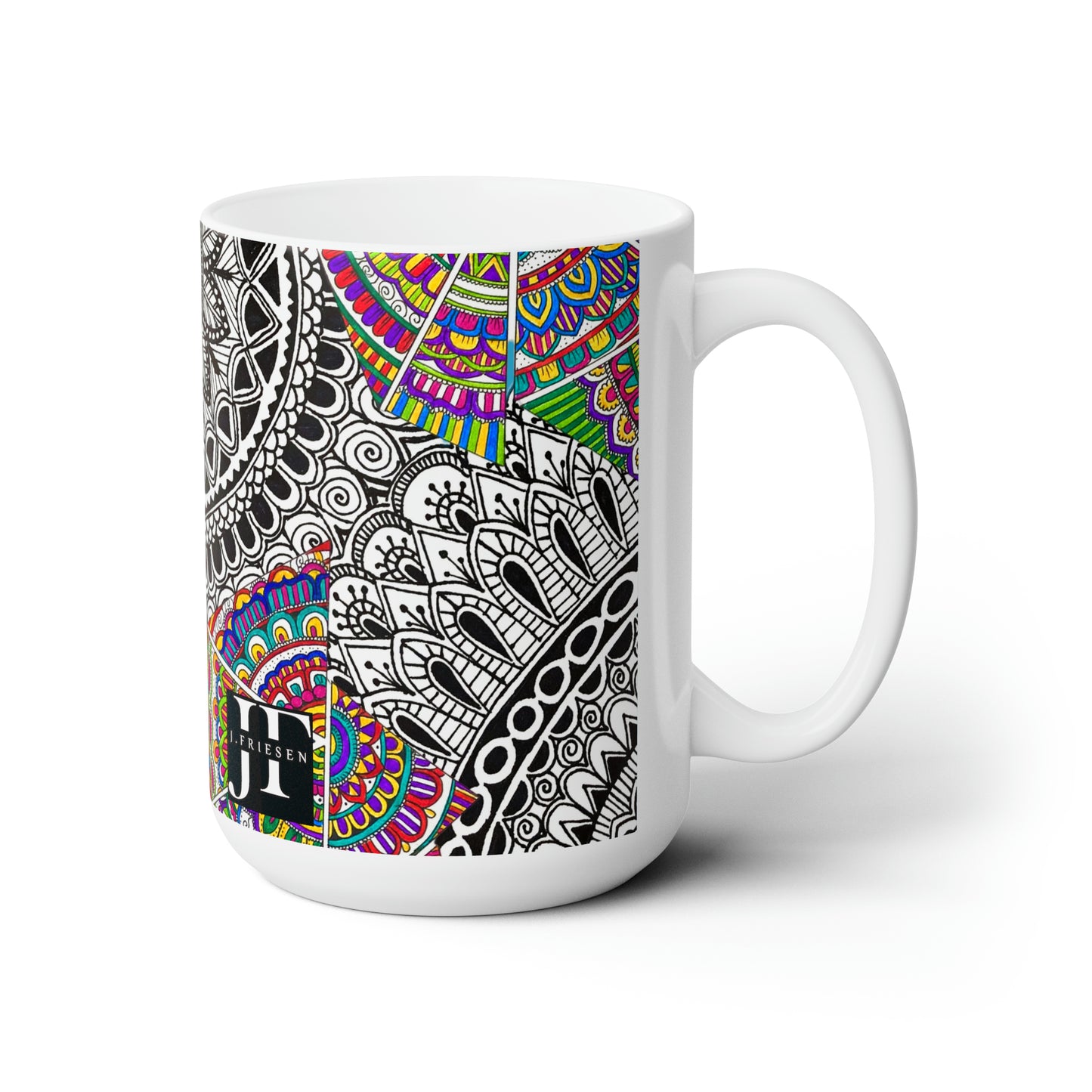 Ceramic Mug 15oz (Mandala)