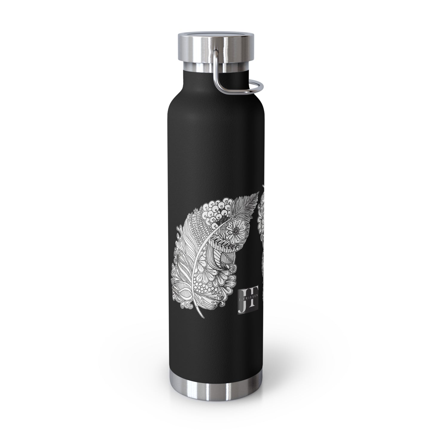 Copper Vacuum Insulated Bottle, 22oz (Feathers)