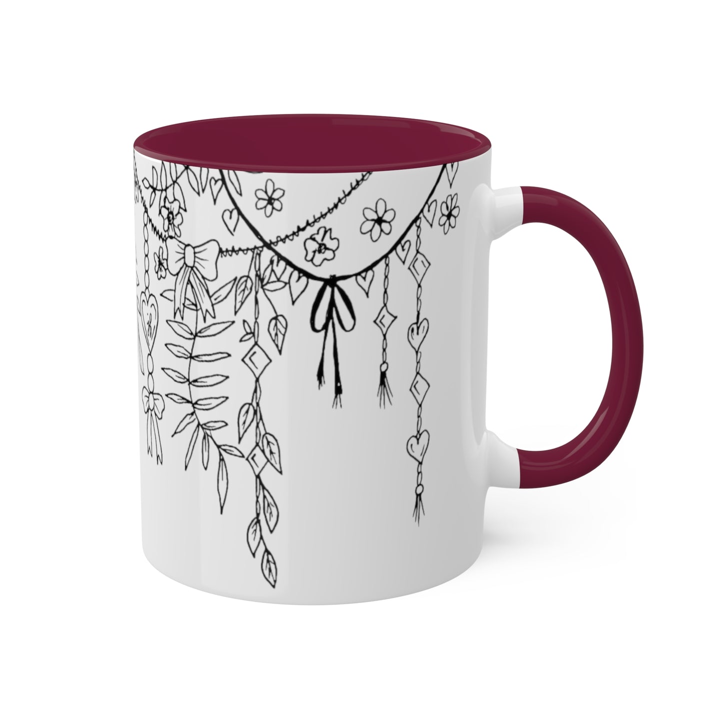 Mugs, 11oz (Draping Hearts)