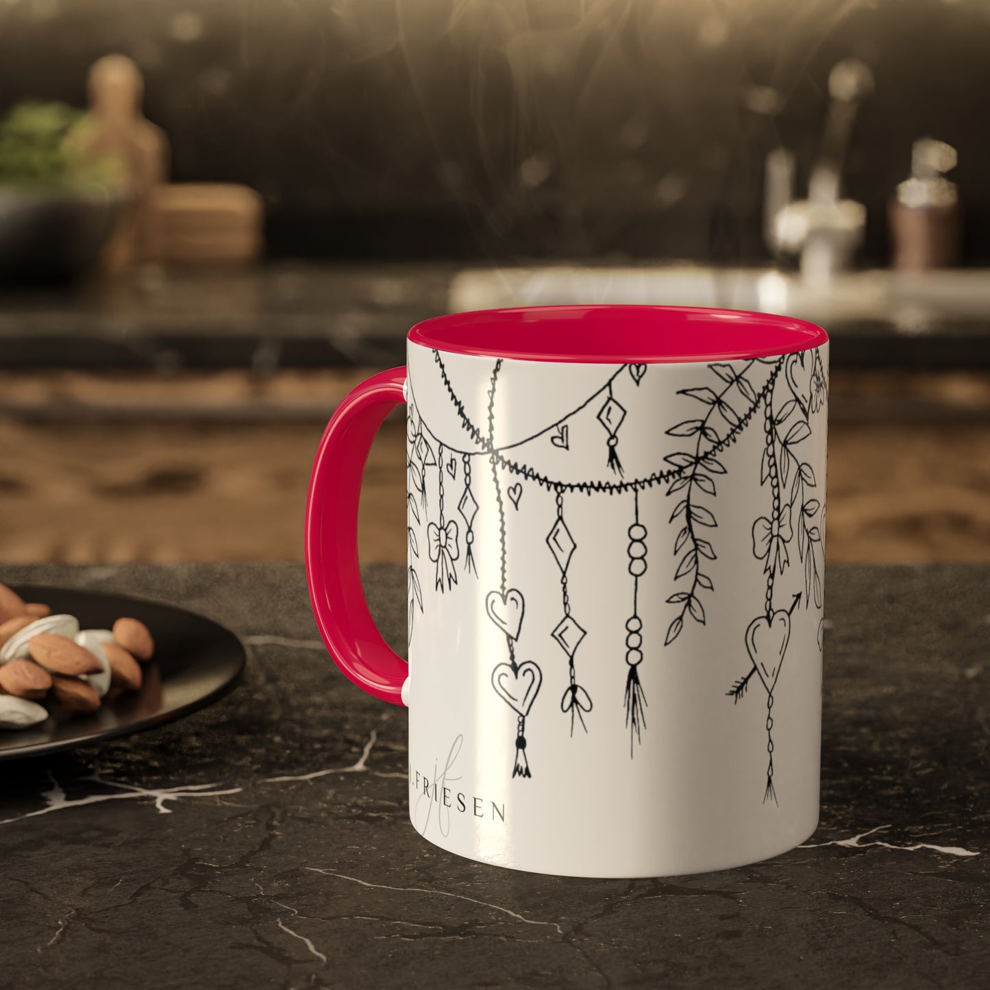 Mugs, 11oz (Draping Hearts)