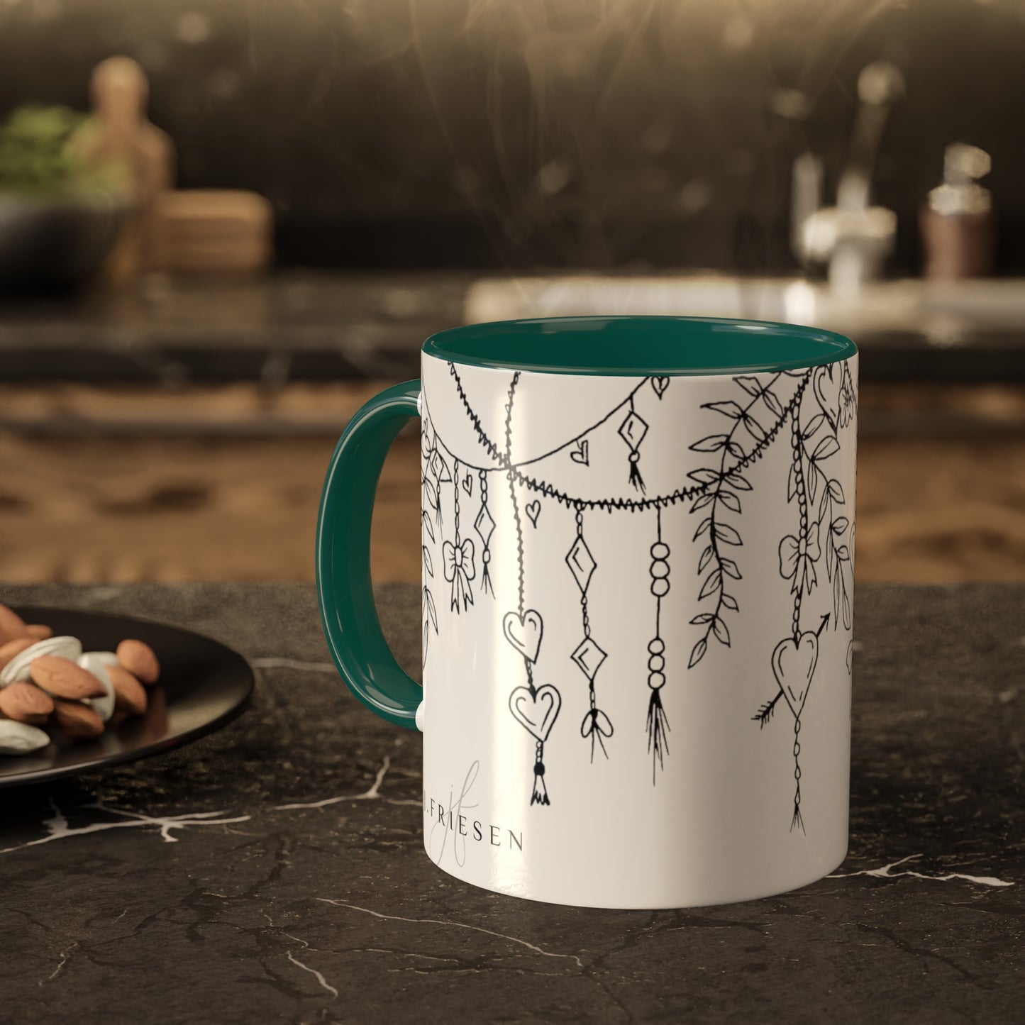 Mugs, 11oz (Draping Hearts)