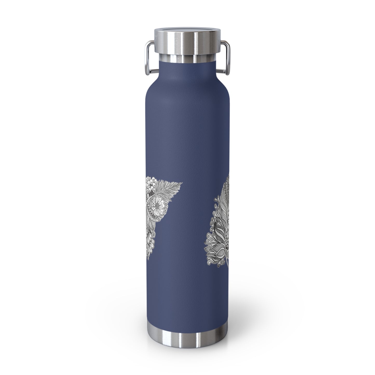 Copper Vacuum Insulated Bottle, 22oz (Feathers)