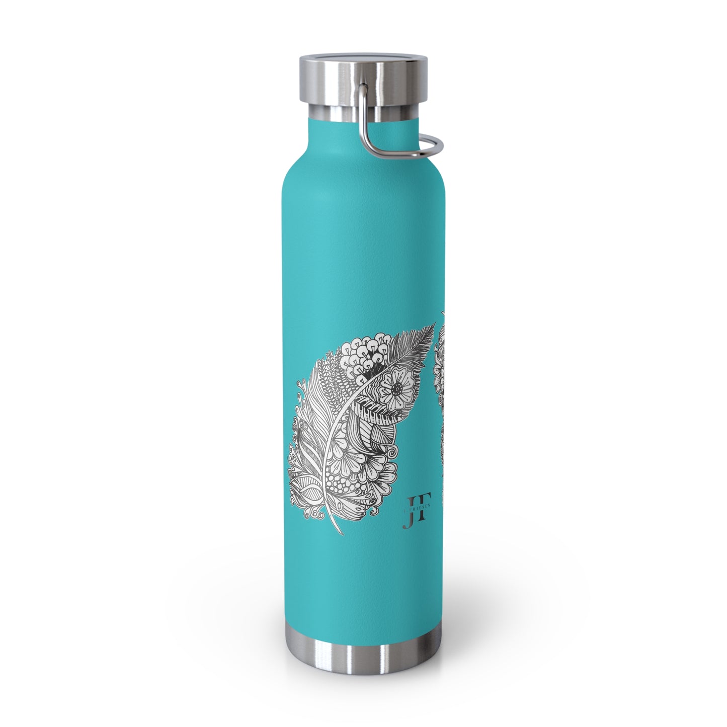 Copper Vacuum Insulated Bottle, 22oz (Feathers)