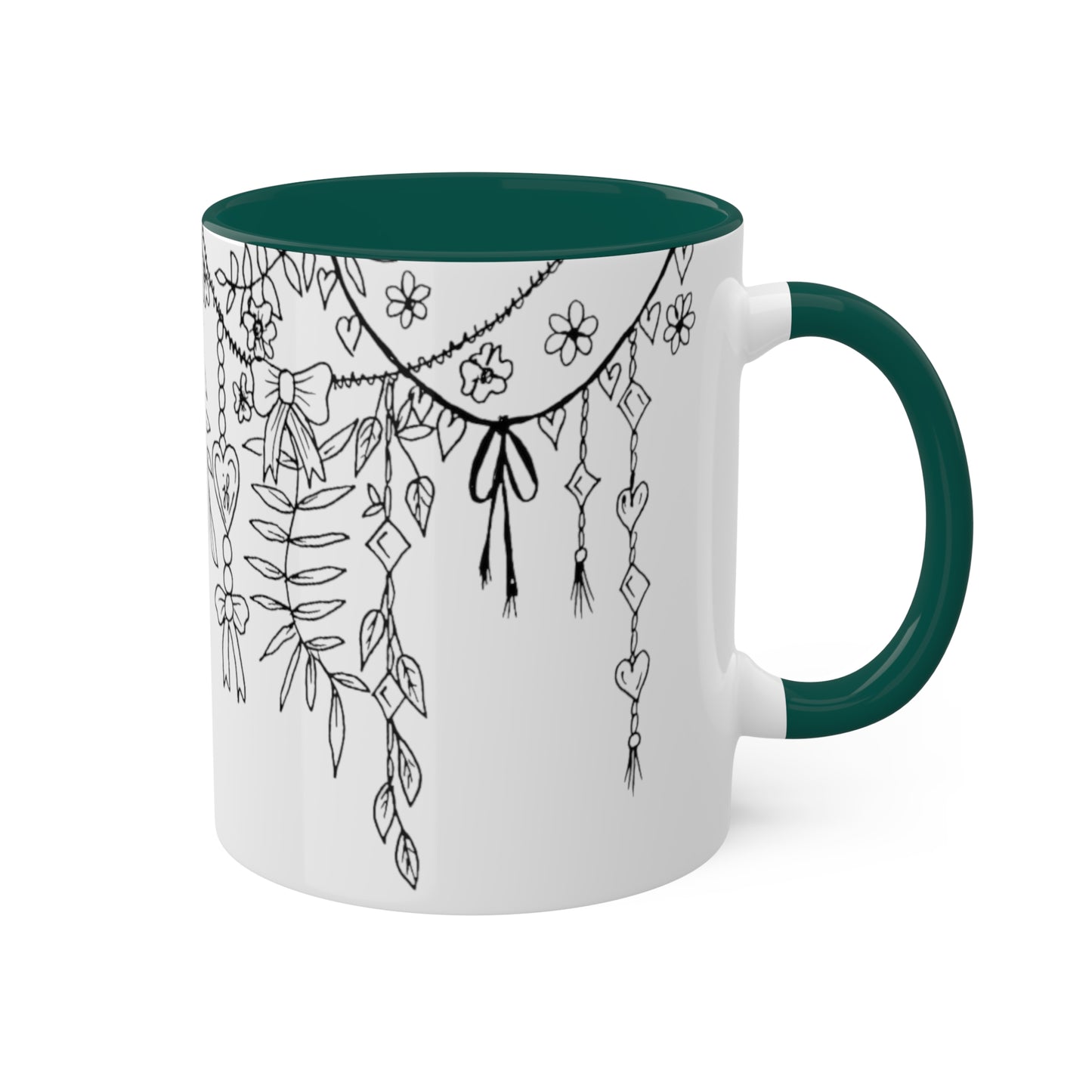 Mugs, 11oz (Draping Hearts)