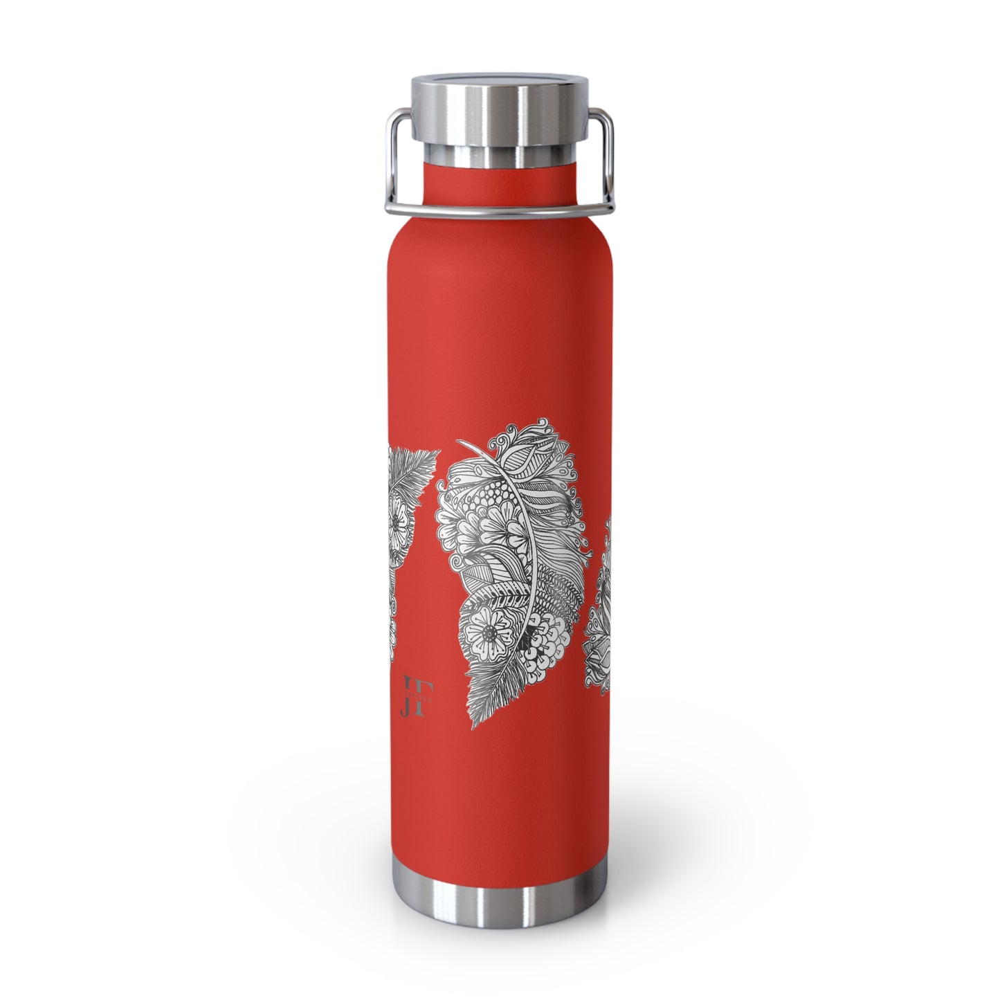 Copper Vacuum Insulated Bottle, 22oz (Feathers)