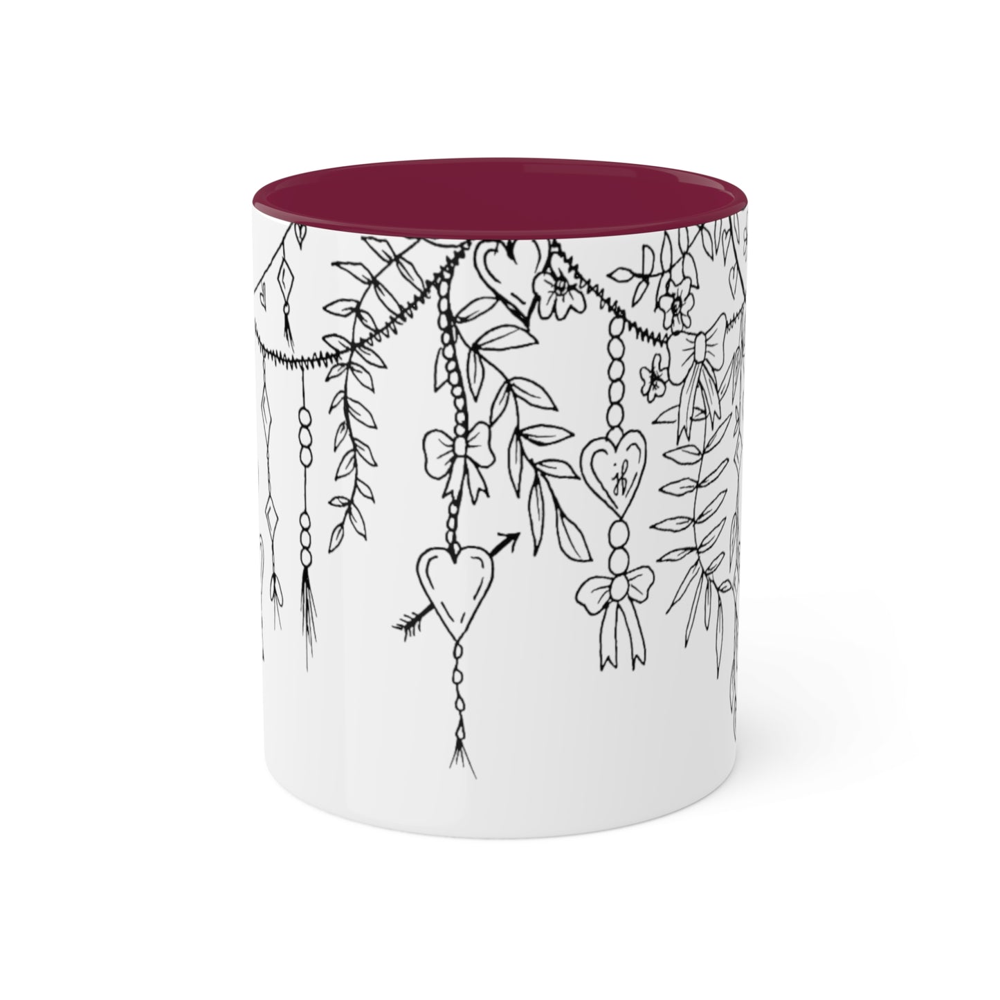 Mugs, 11oz (Draping Hearts)