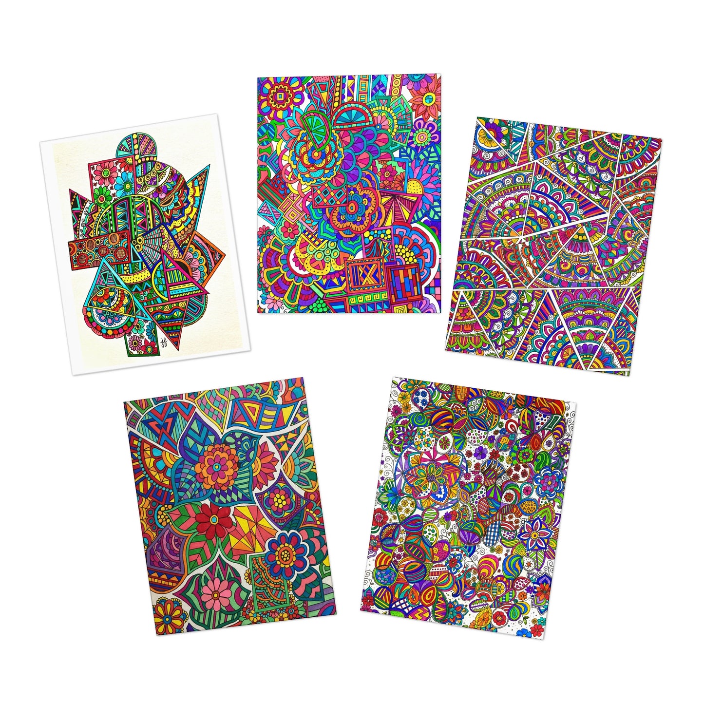 Colour Me Cards (5-Pack) Coloured