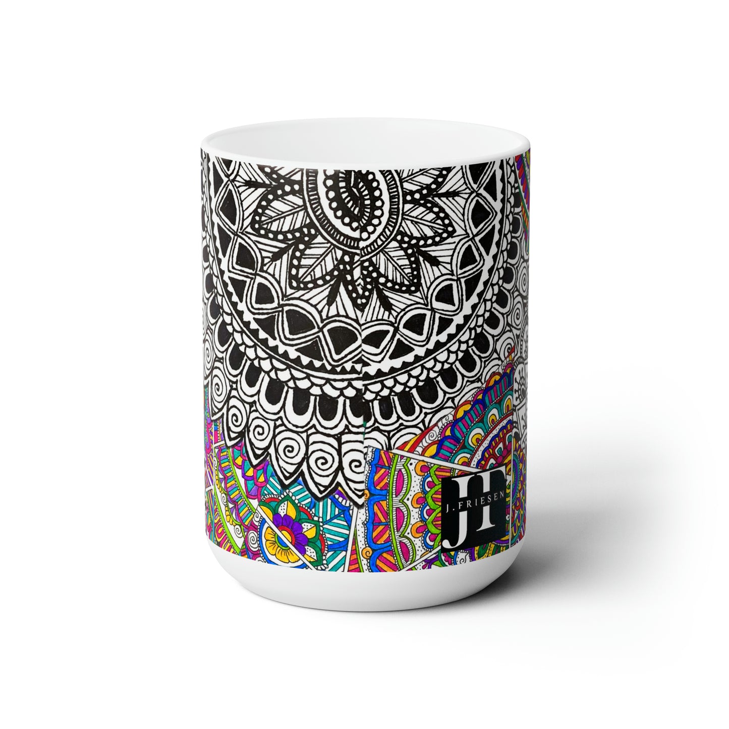 Ceramic Mug 15oz (Mandala)