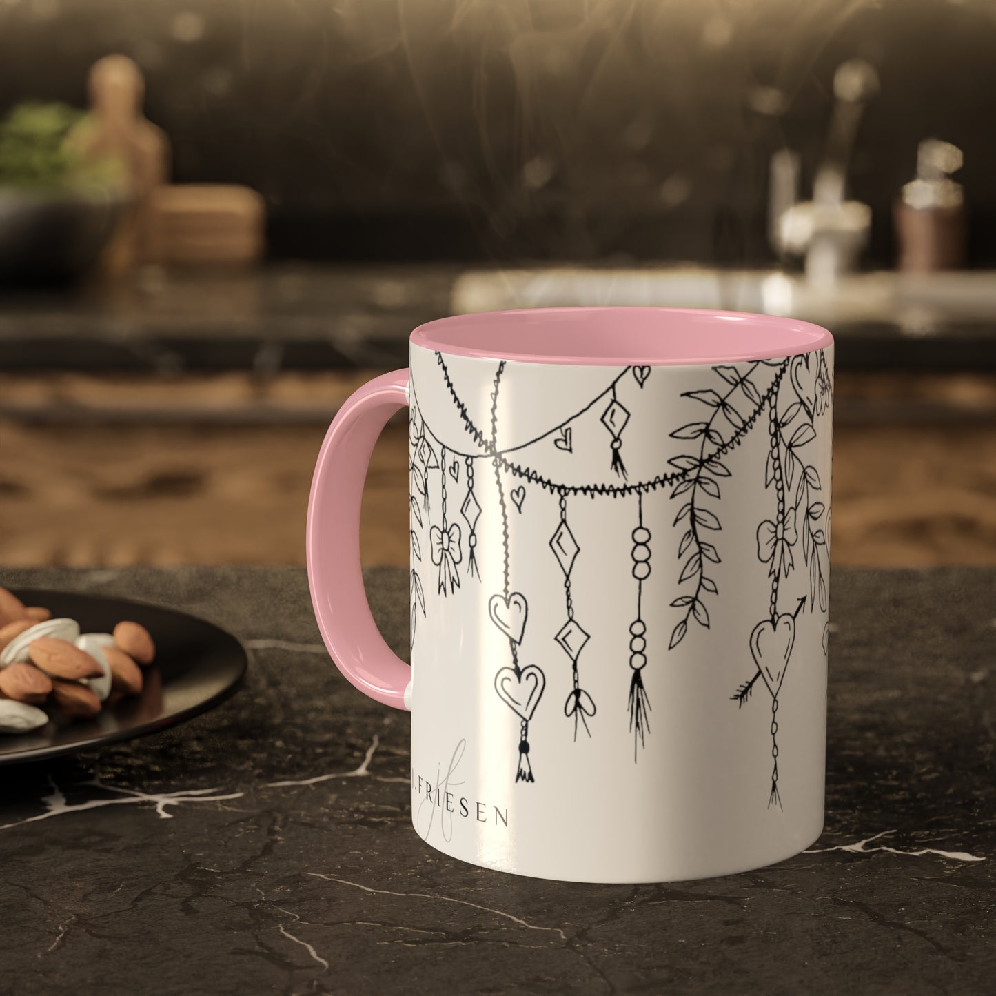 Mugs, 11oz (Draping Hearts)