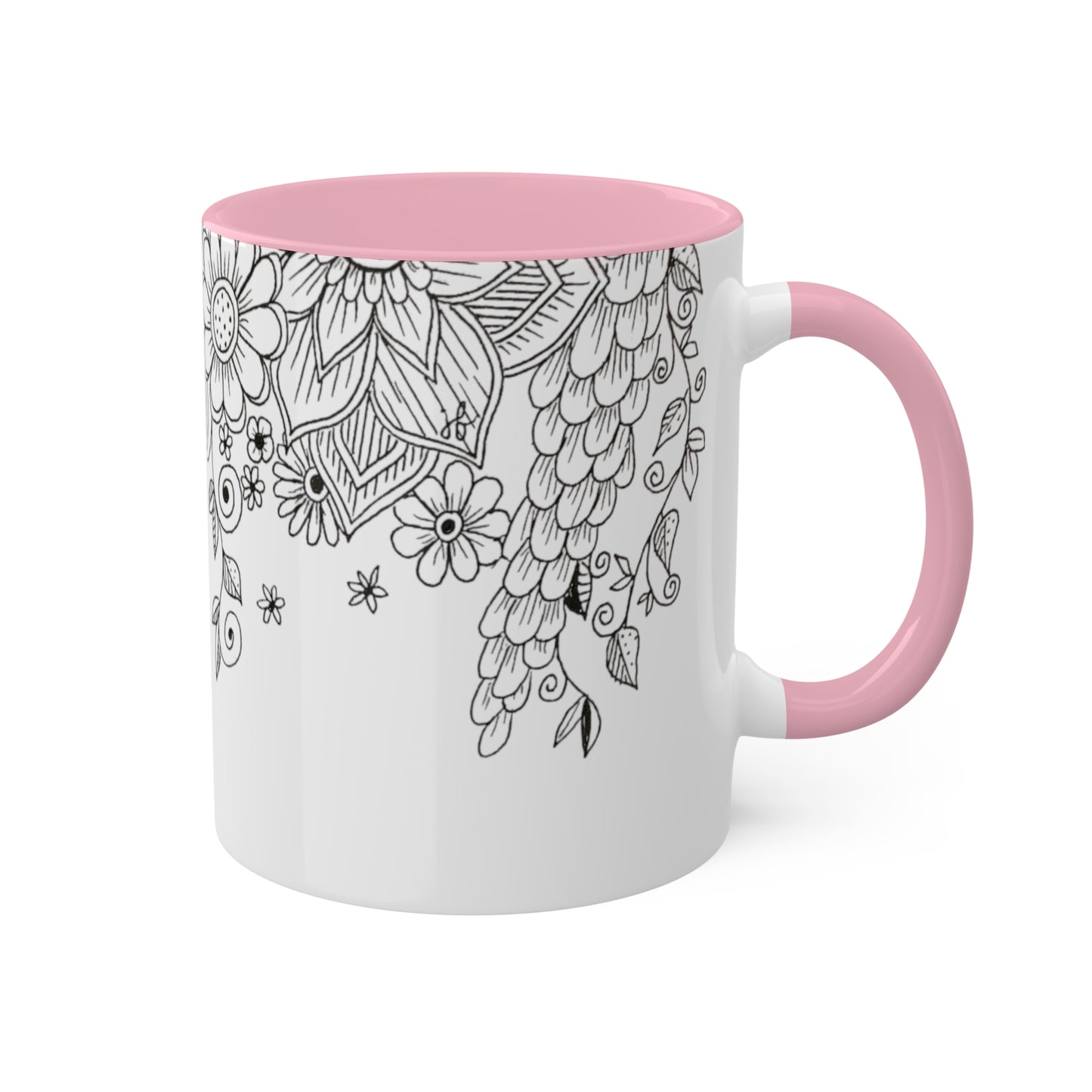 Colorful Flower Mugs, 11oz