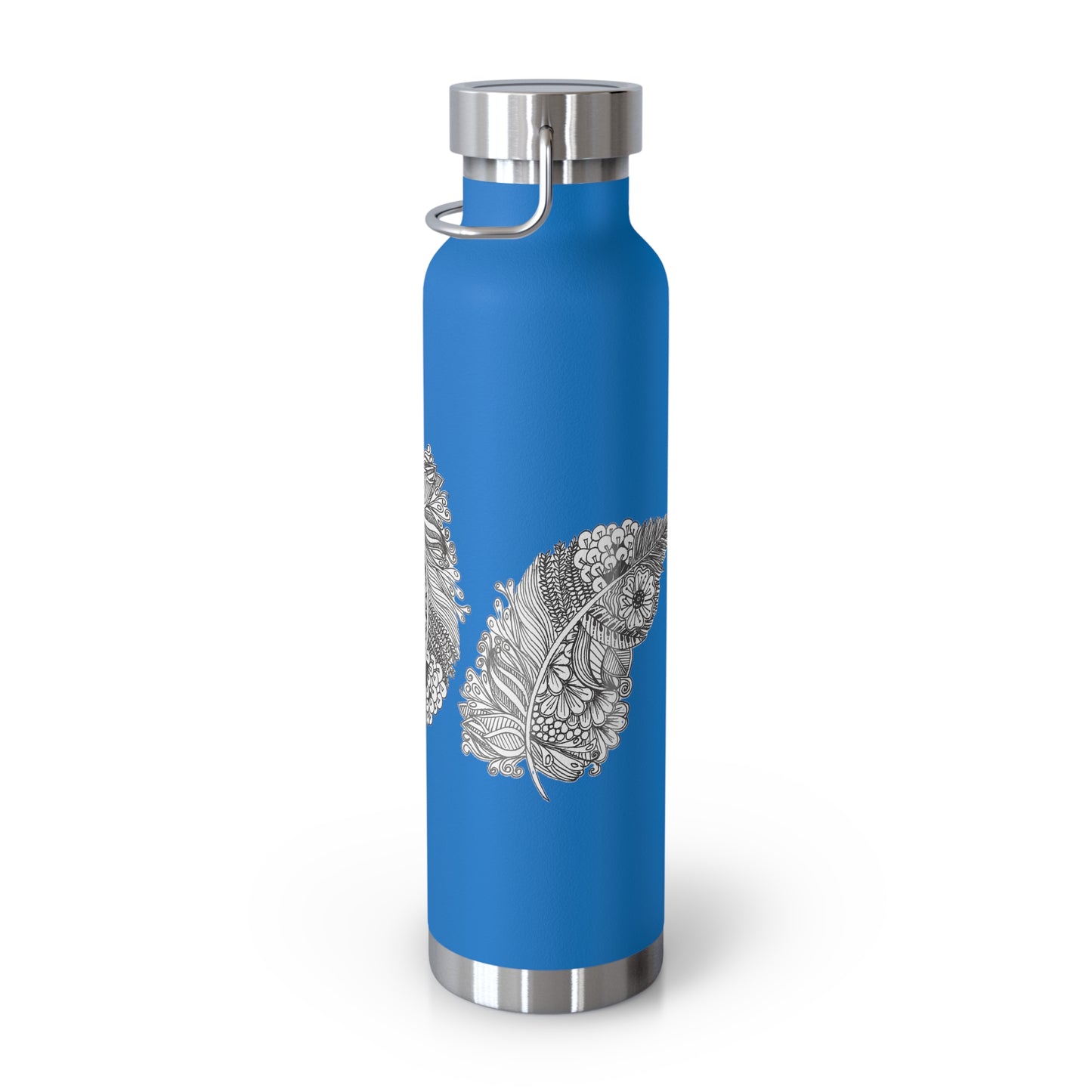 Copper Vacuum Insulated Bottle, 22oz (Feathers)