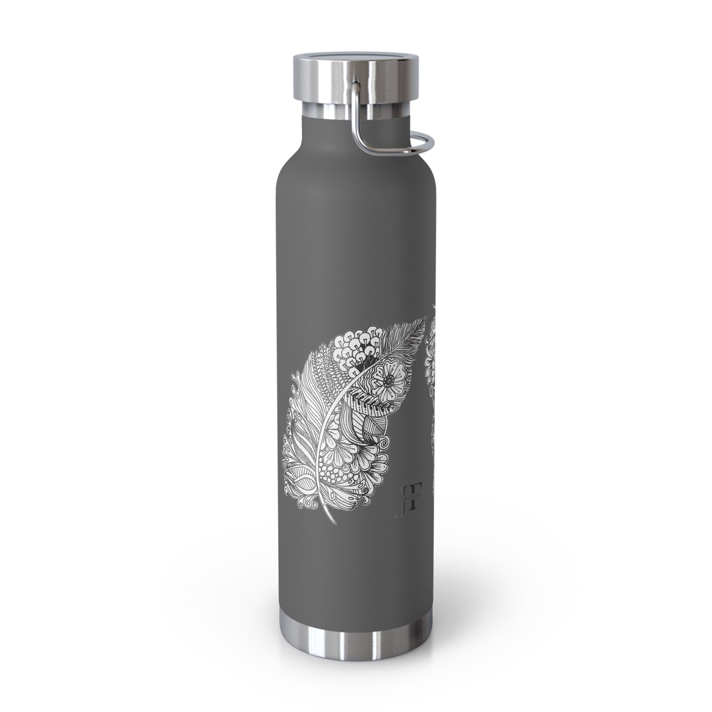 Copper Vacuum Insulated Bottle, 22oz (Feathers)