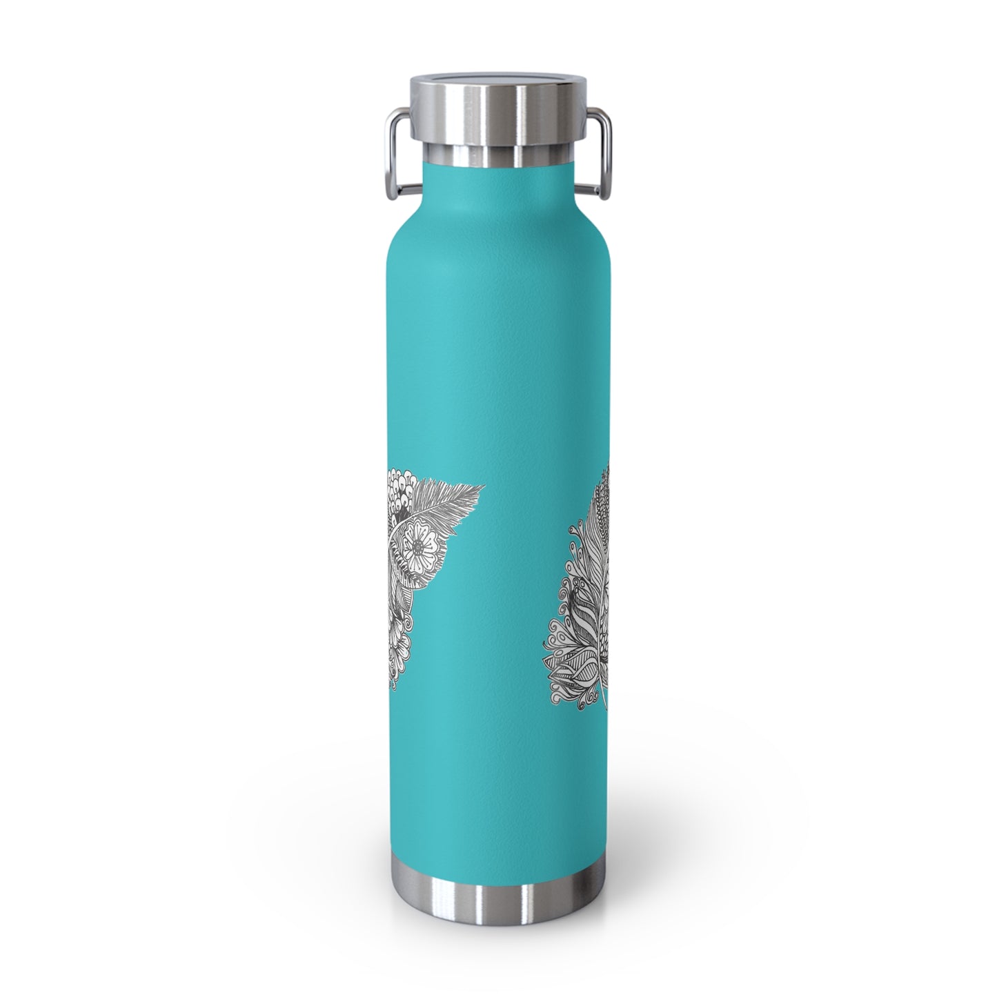 Copper Vacuum Insulated Bottle, 22oz (Feathers)