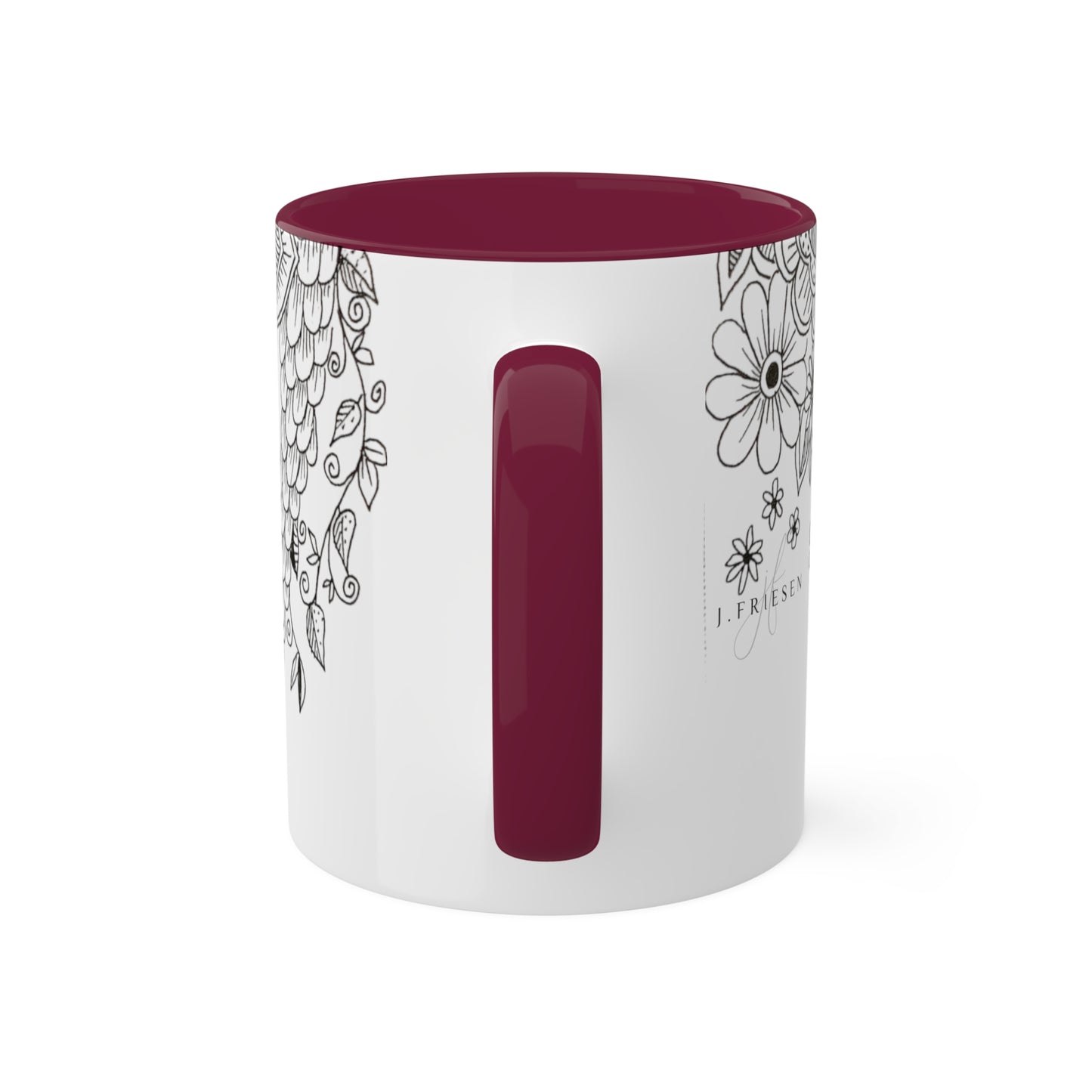 Colorful Flower Mugs, 11oz