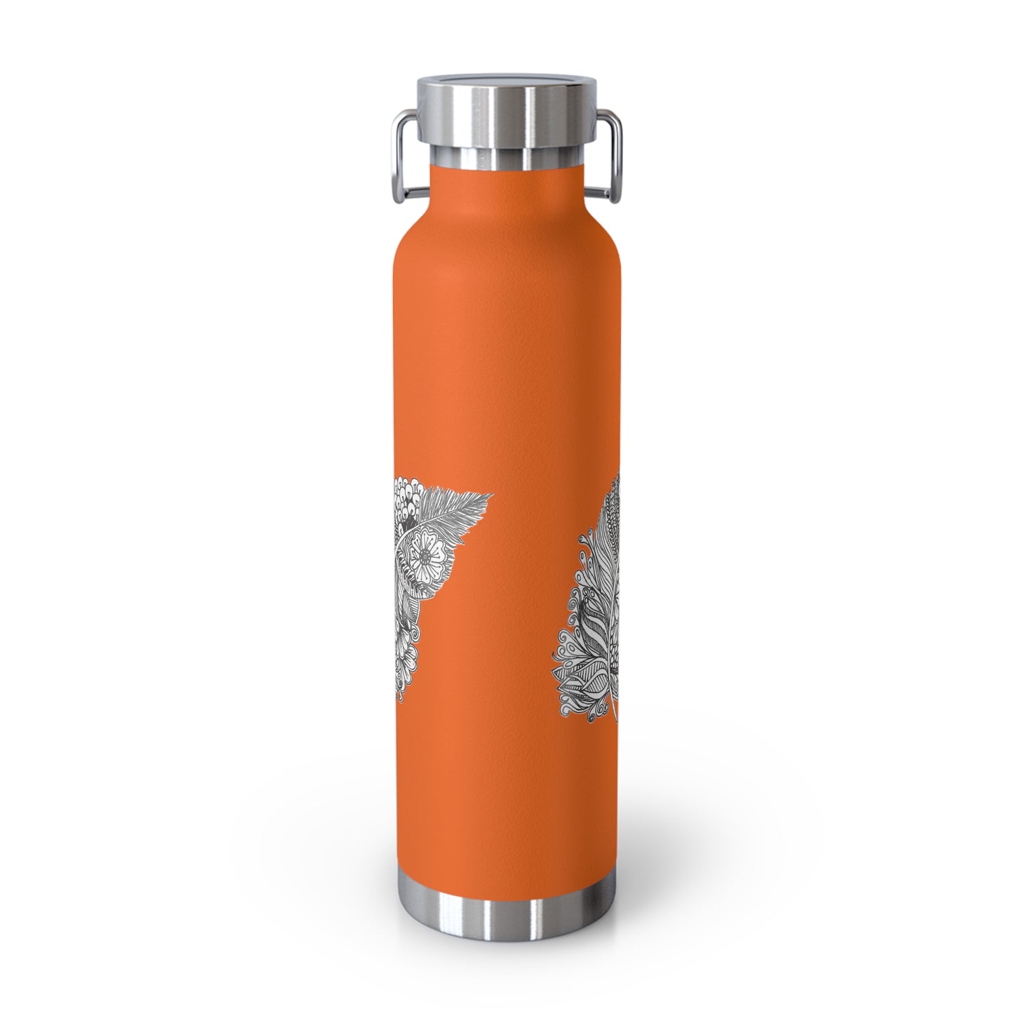 Copper Vacuum Insulated Bottle, 22oz (Feathers)