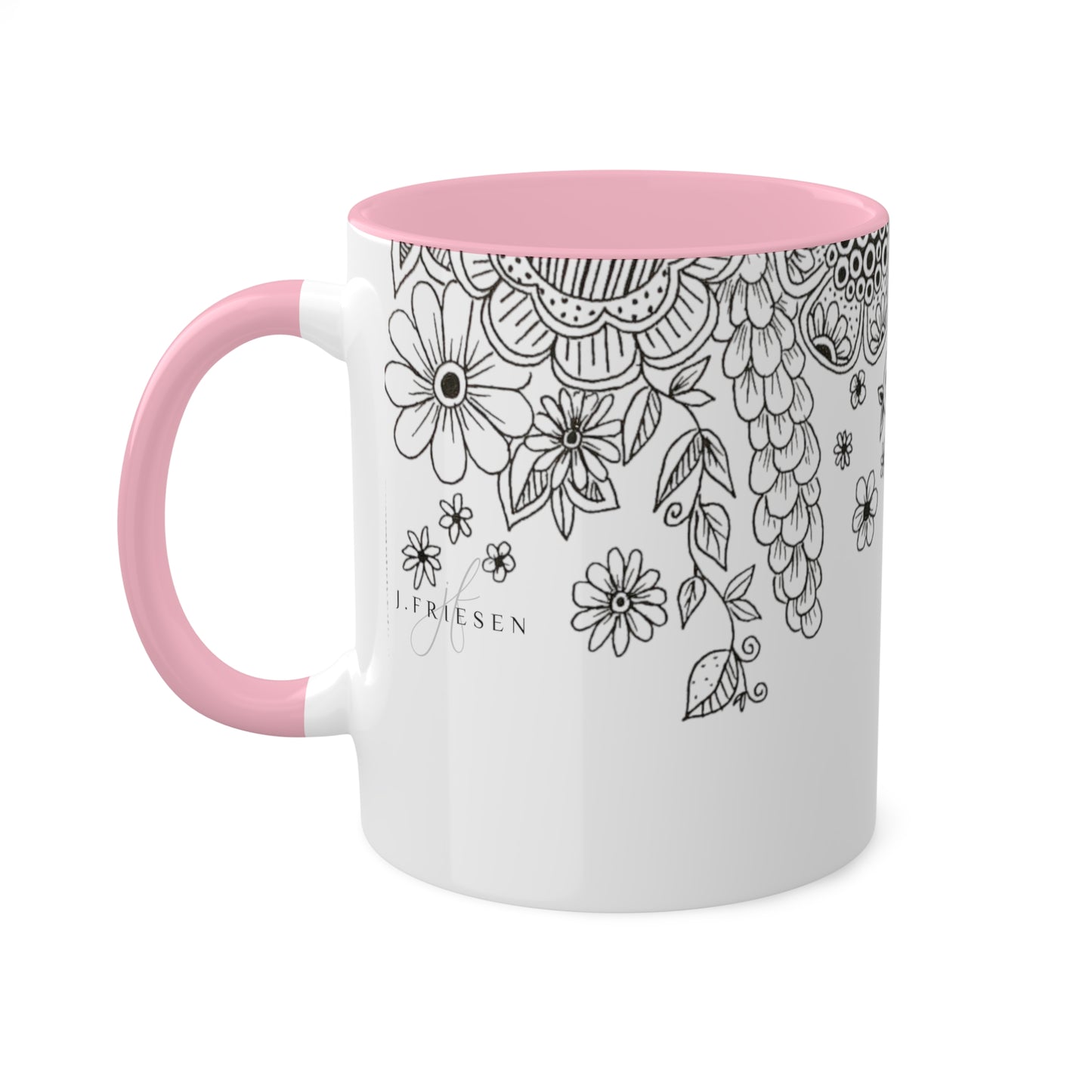 Colorful Flower Mugs, 11oz