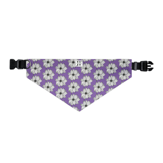 Pet Bandana Collar (Purple Flower)
