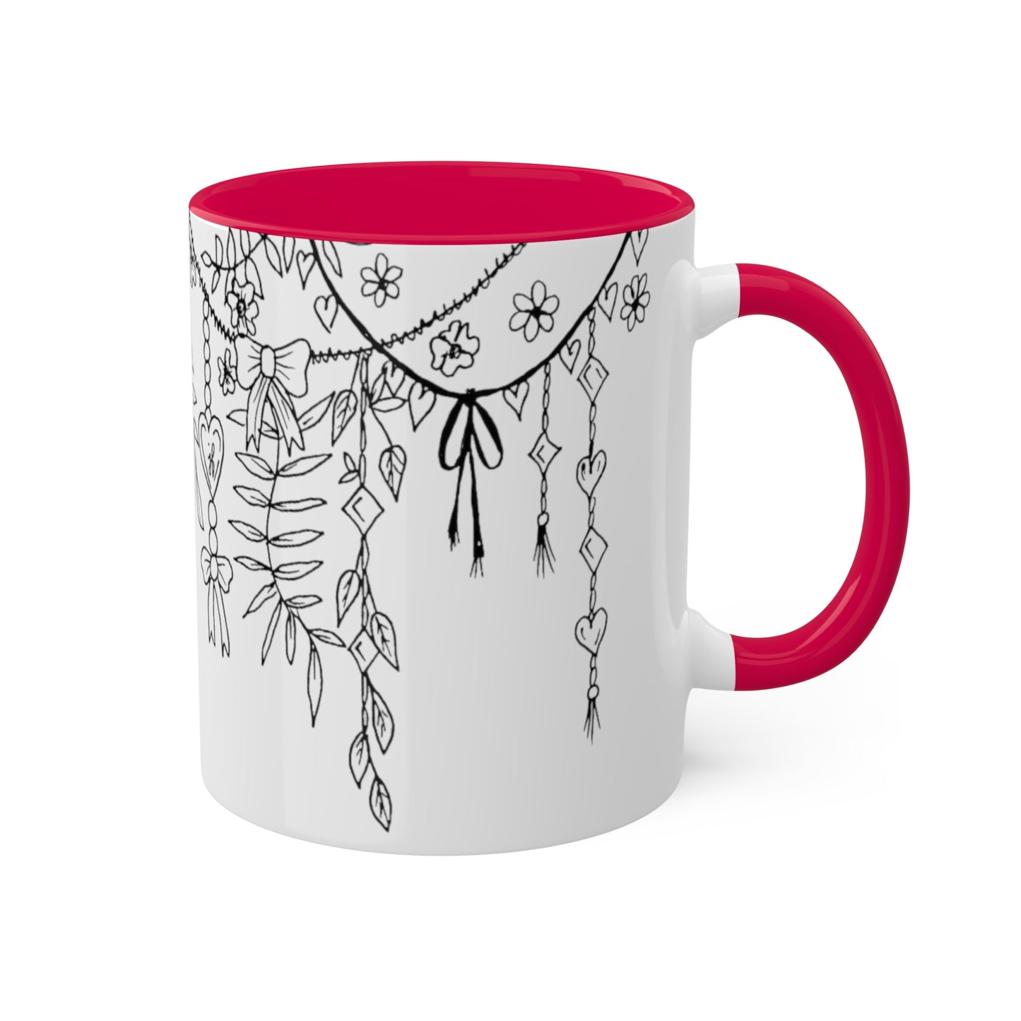 Mugs, 11oz (Draping Hearts)