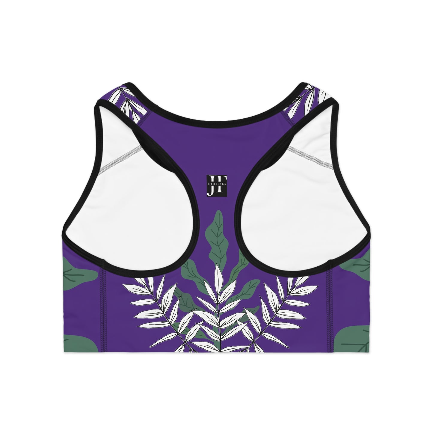 Sports Bra (Purple Vines)