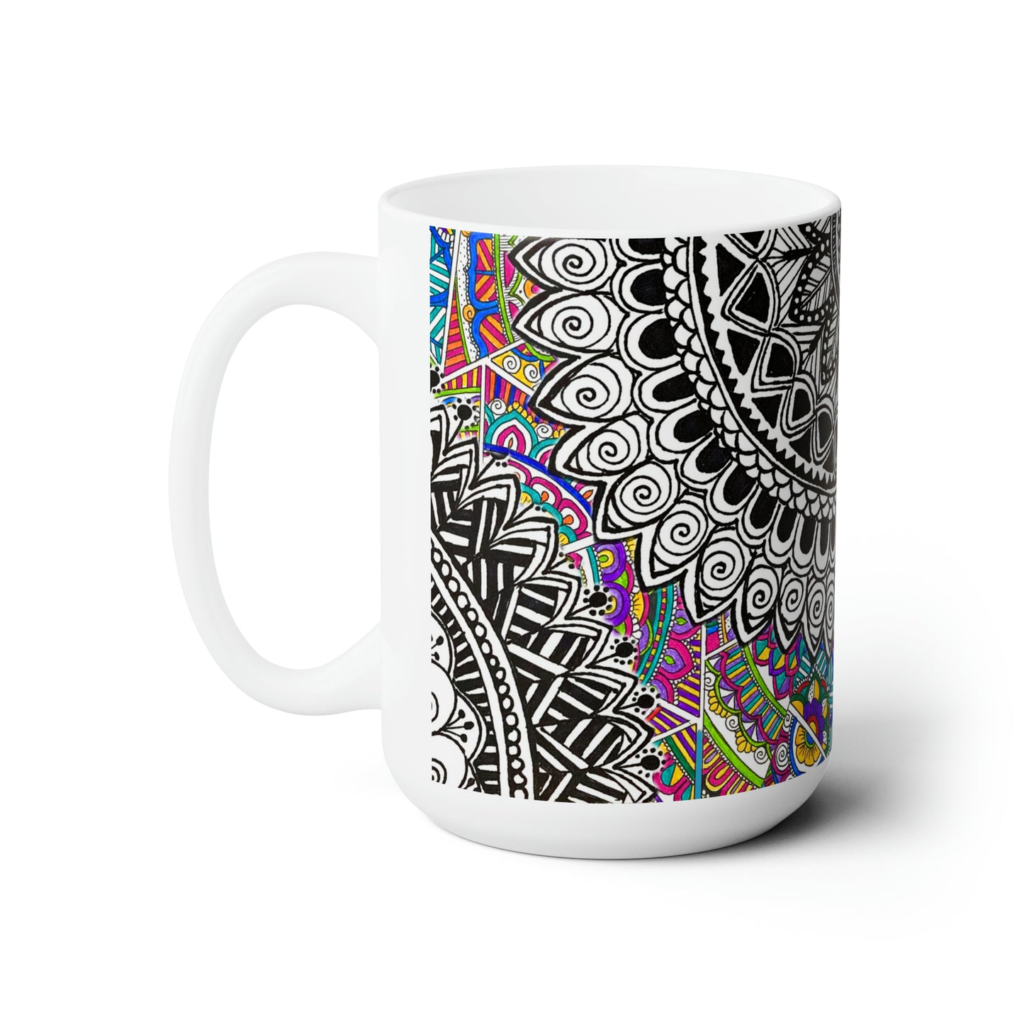 Ceramic Mug 15oz (Mandala)