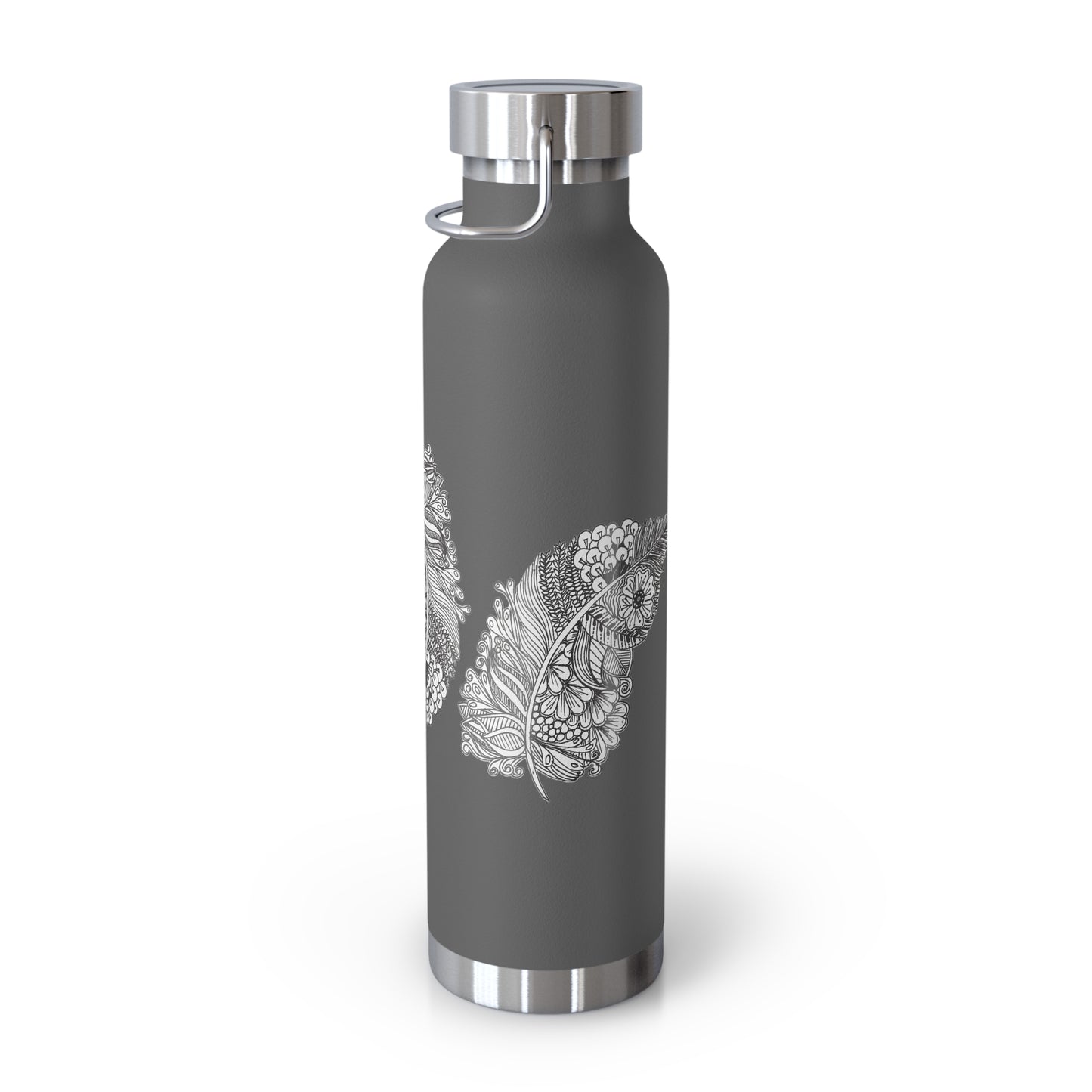 Copper Vacuum Insulated Bottle, 22oz (Feathers)