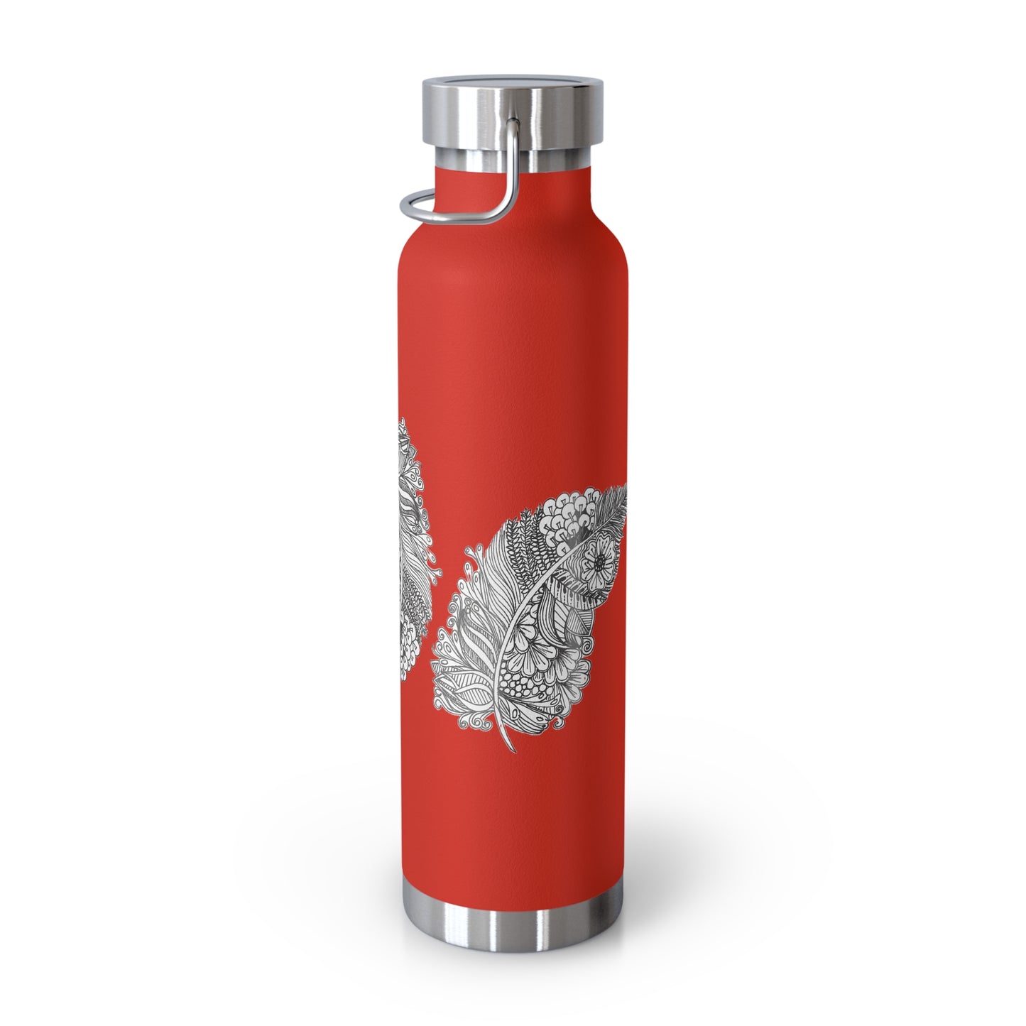 Copper Vacuum Insulated Bottle, 22oz (Feathers)