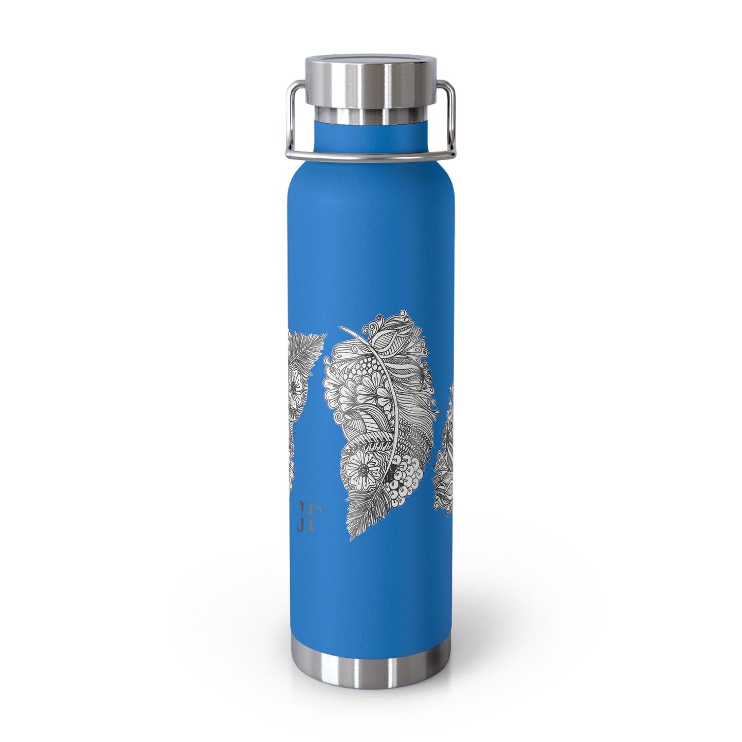 Copper Vacuum Insulated Bottle, 22oz (Feathers)