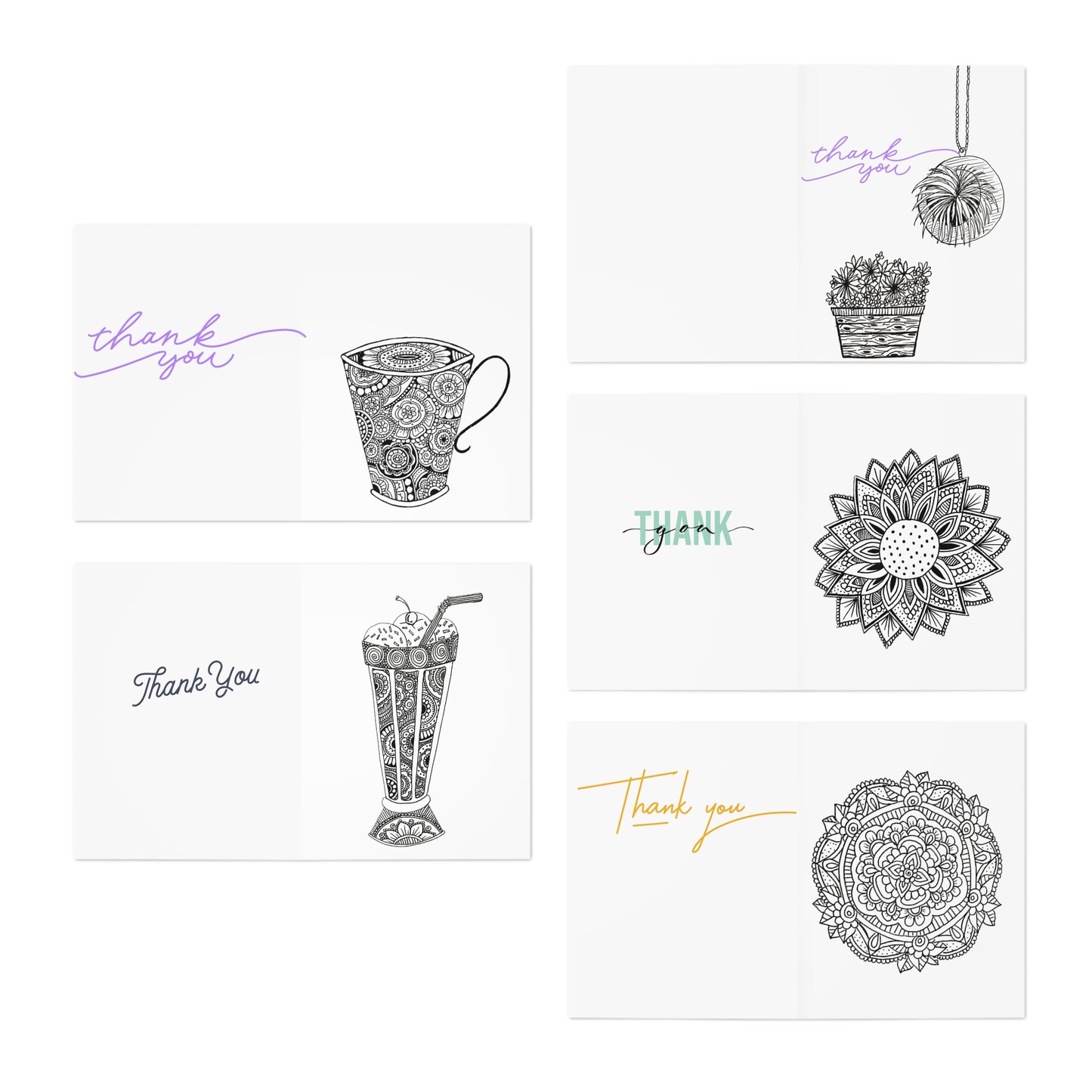 Colour Me Cards (5-Pack) Cozy Mugs
