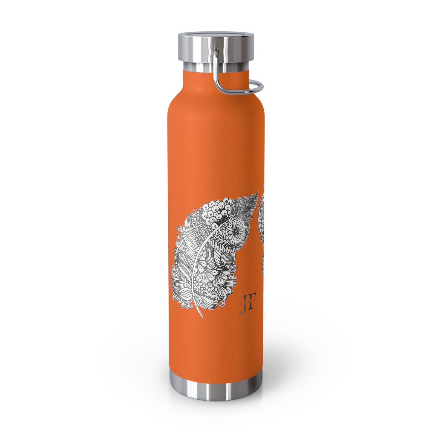 Copper Vacuum Insulated Bottle, 22oz (Feathers)