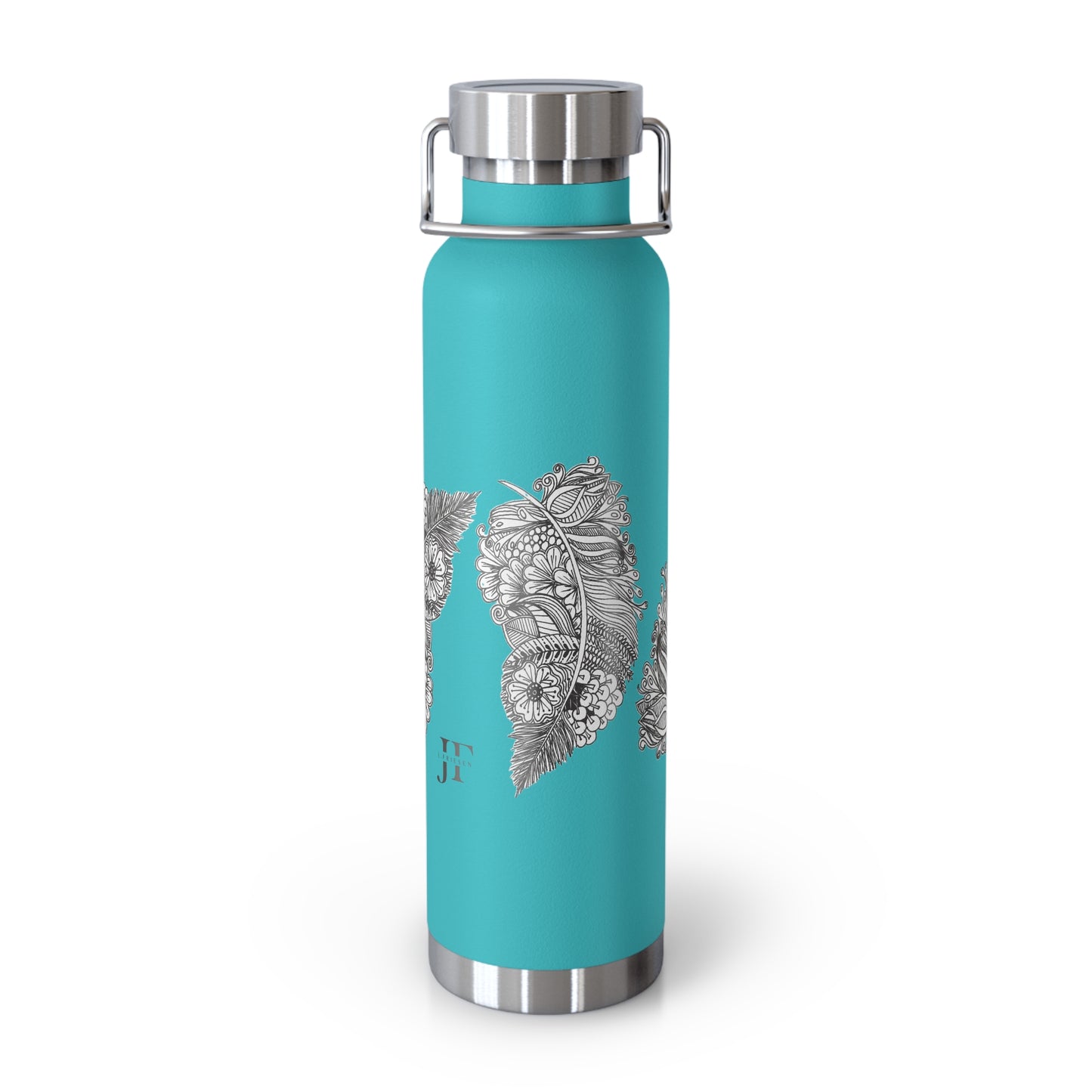 Copper Vacuum Insulated Bottle, 22oz (Feathers)